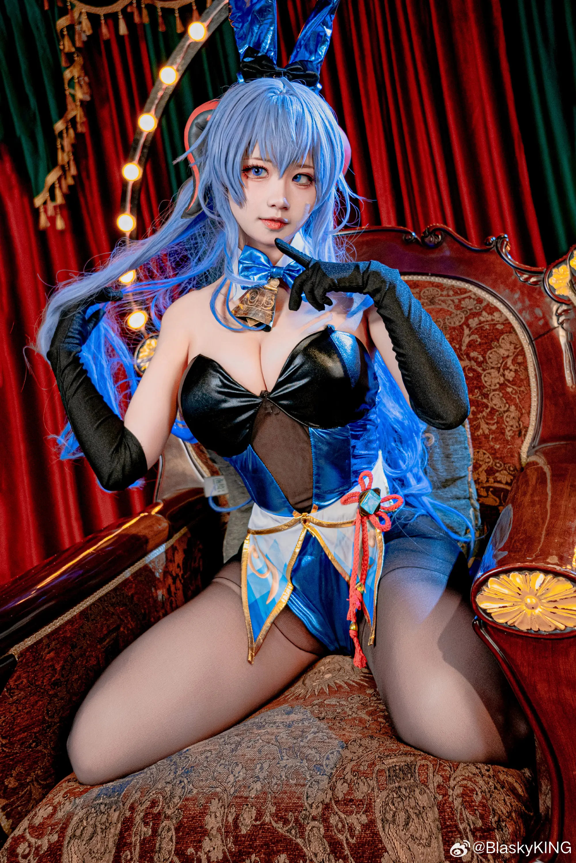 cosplay 原神 甘雨兔女郎 +1@伊喵_Master-公众号小姨ai