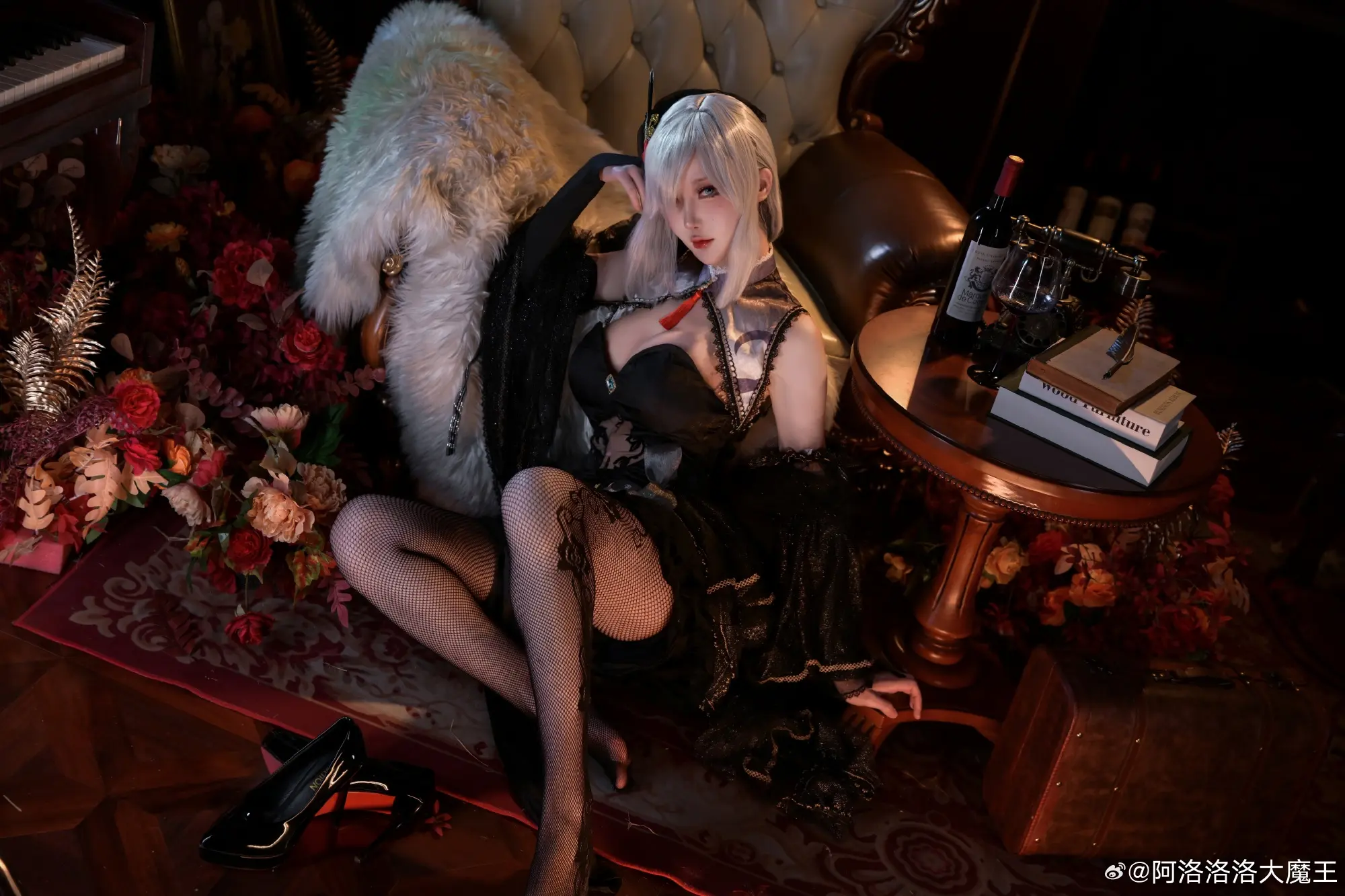 COSPLAY 原神·申鹤·黑色礼服私设@阿洛洛洛大魔王 COSPLAY-第3张
