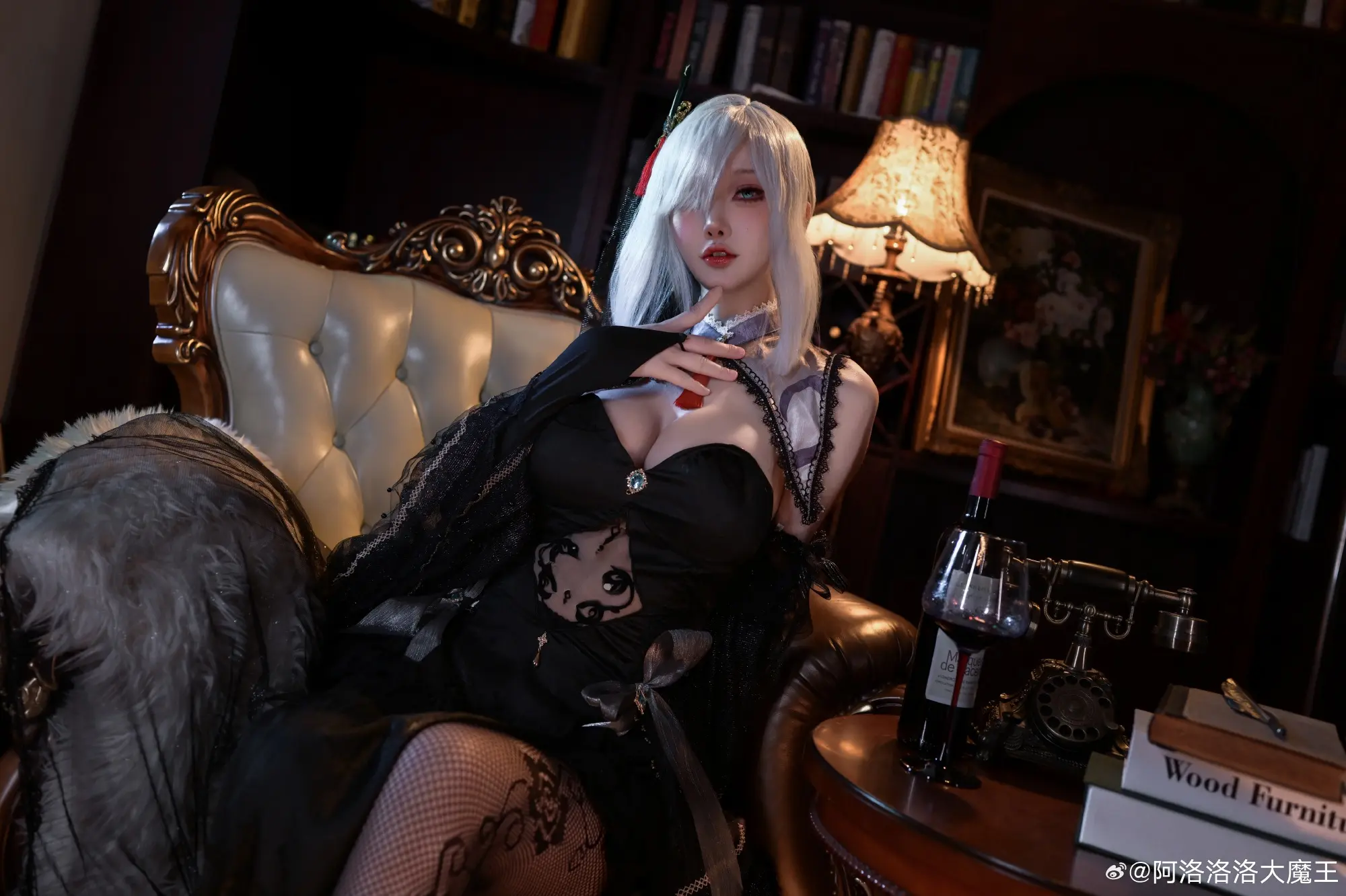 COSPLAY 原神·申鹤·黑色礼服私设@阿洛洛洛大魔王 COSPLAY-第4张