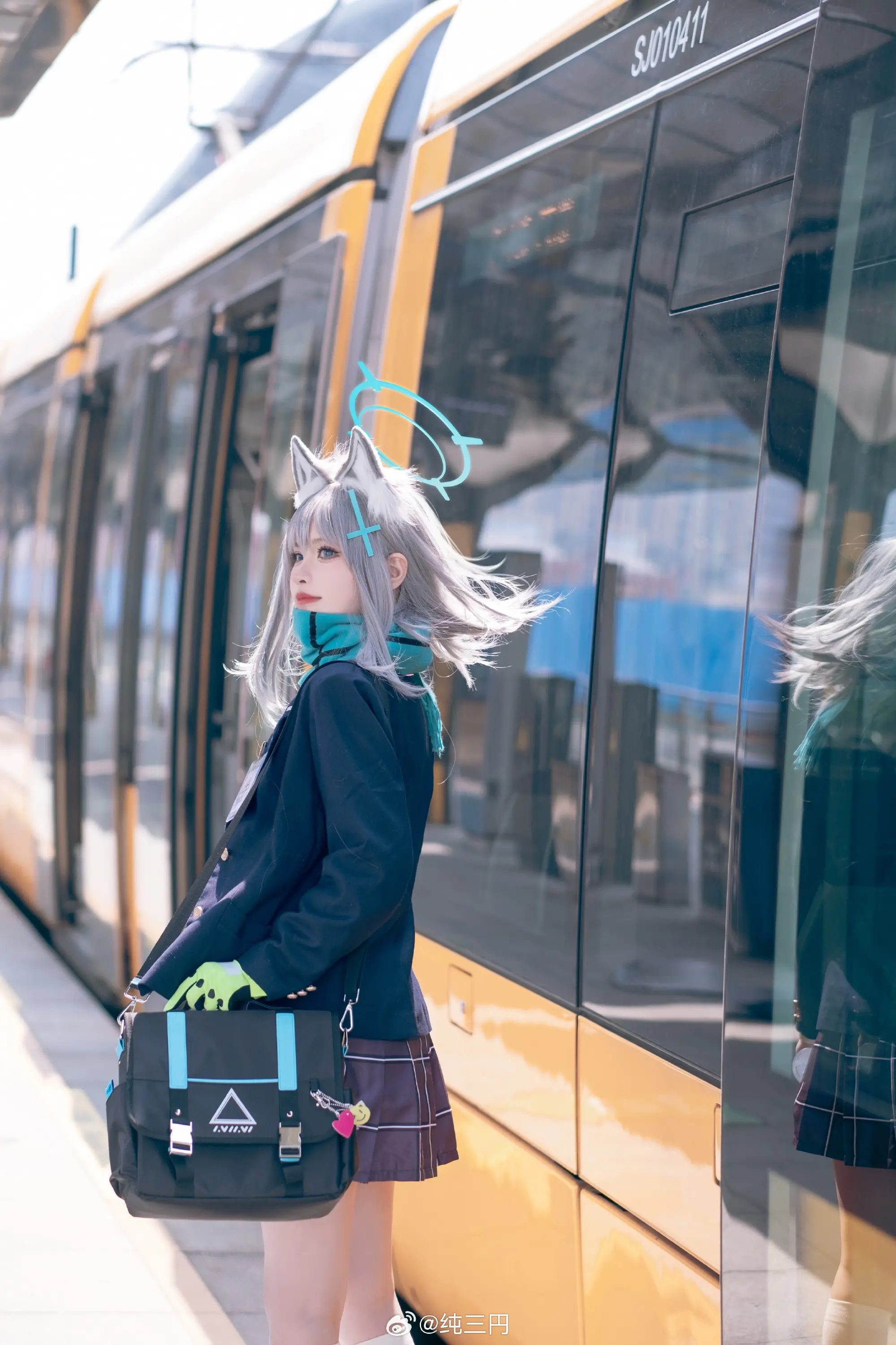 cosplay 蔚蓝档案 阿拜多斯对策委员会2年级的砂狼白子，请多关照。@纯三円 COSPLAY-第2张