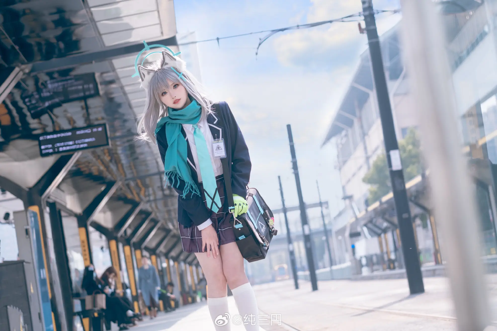 cosplay 蔚蓝档案 阿拜多斯对策委员会2年级的砂狼白子，请多关照。@纯三円 COSPLAY-第9张