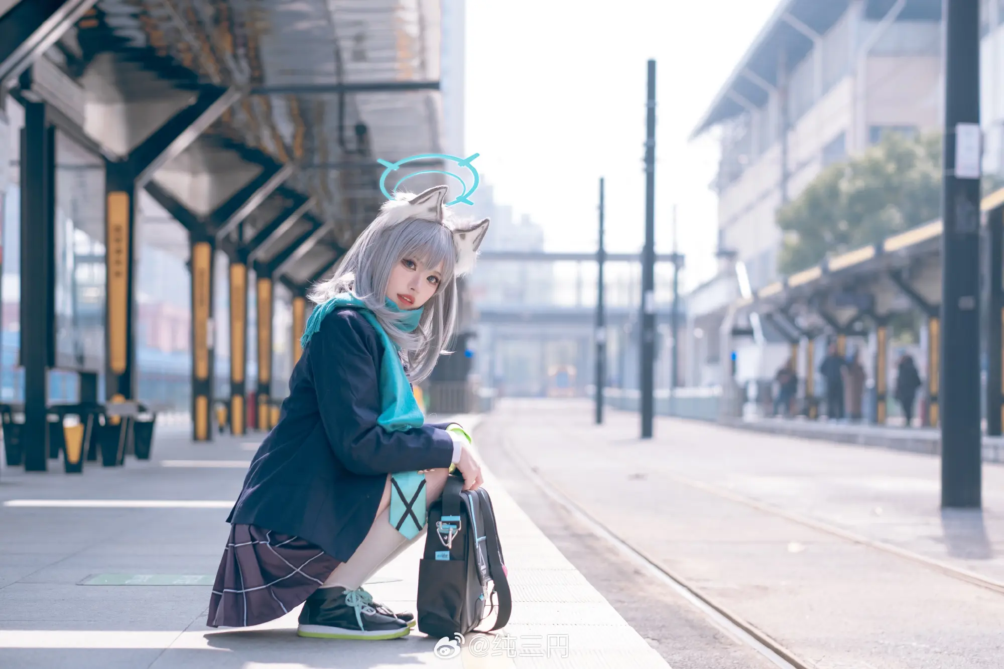 cosplay 蔚蓝档案 阿拜多斯对策委员会2年级的砂狼白子，请多关照。@纯三円 COSPLAY-第7张