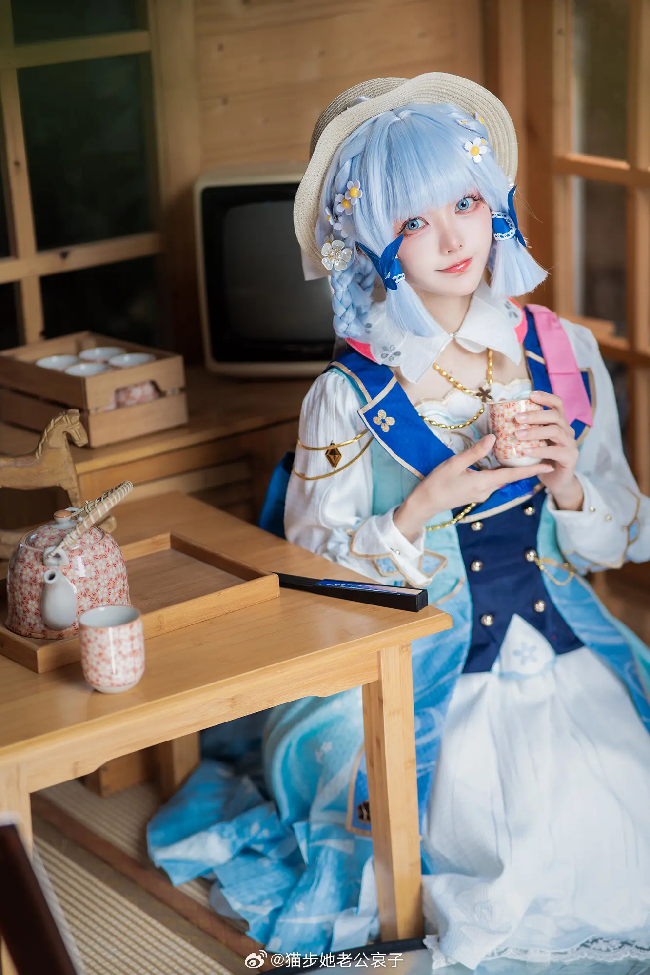 cosplay 原神 神里绫华@猫步她老公哀子-公众号小姨ai