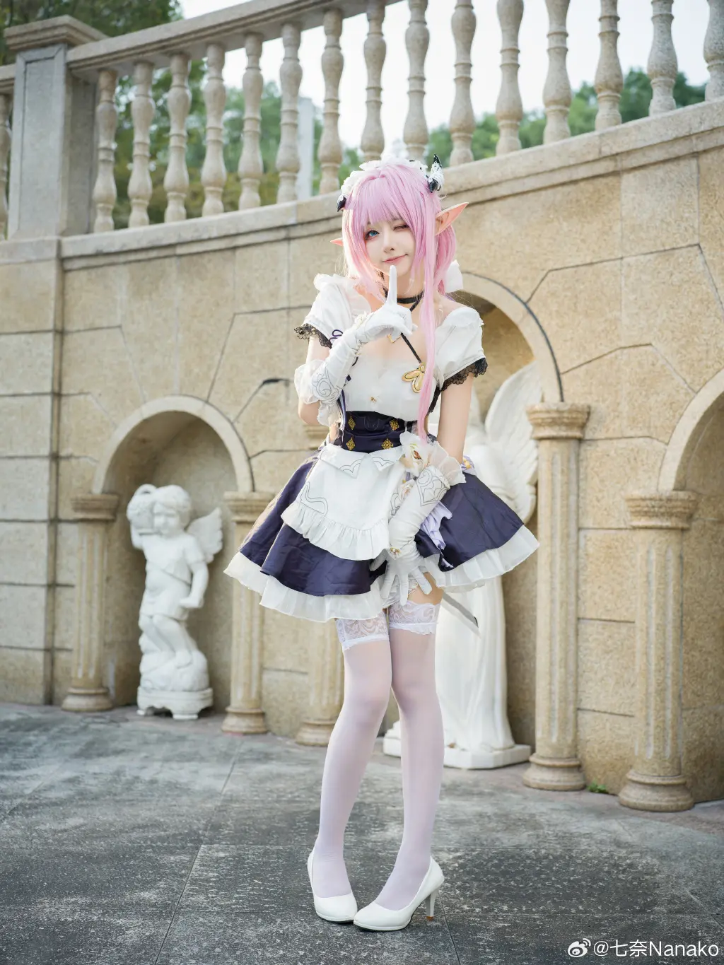 爱门永存！要和爱莉姐姐一起喝🥤吗 崩坏3 爱莉希雅🧚🏻‍♀️@菌儿rikushi- COSPLAY-第3张