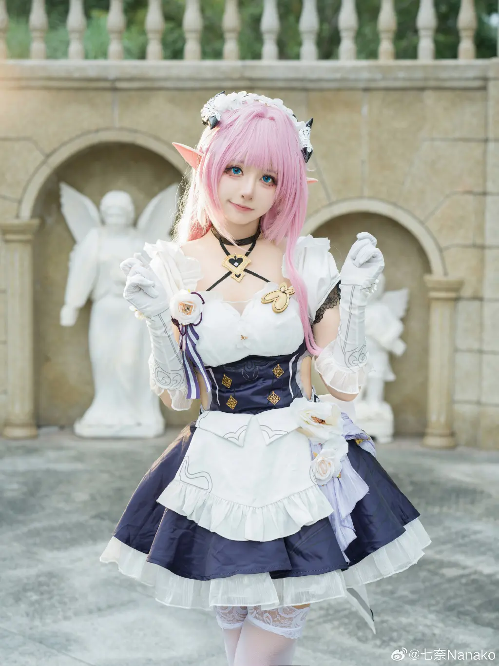 爱门永存！要和爱莉姐姐一起喝🥤吗 崩坏3 爱莉希雅🧚🏻‍♀️@菌儿rikushi- COSPLAY-第5张