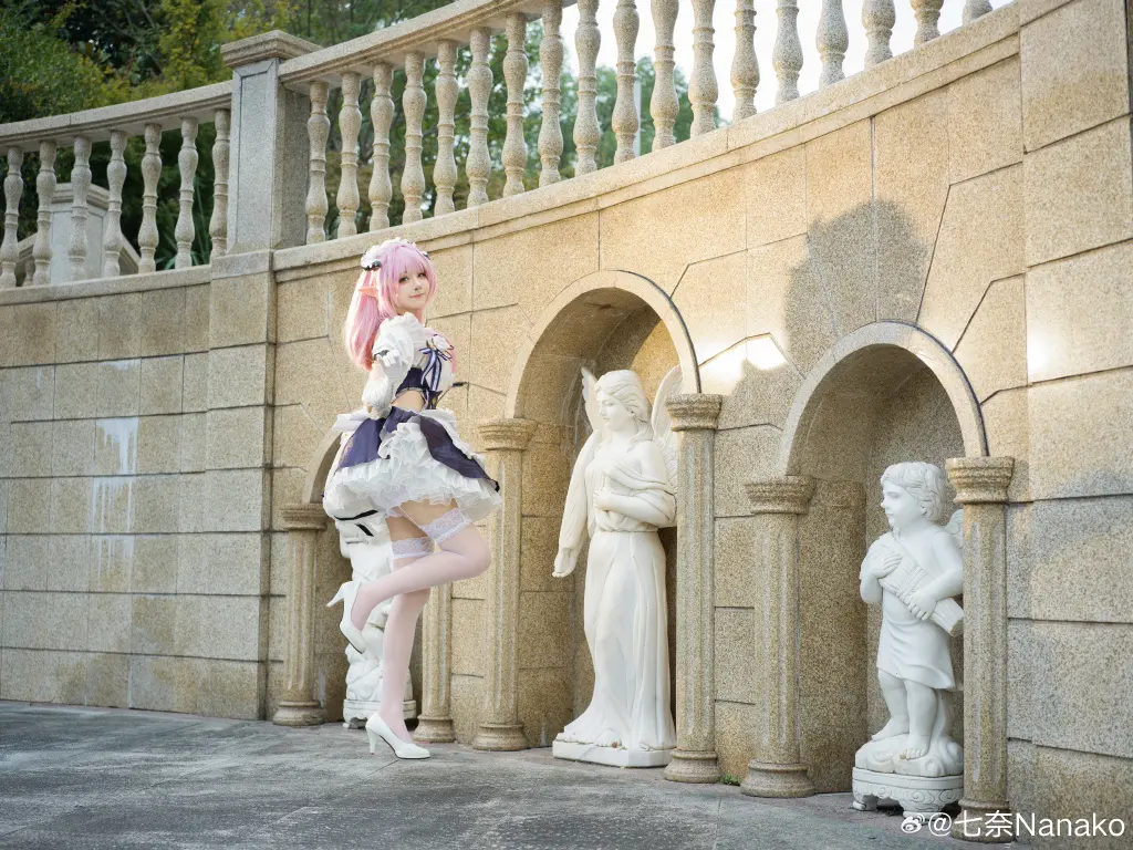 爱门永存！要和爱莉姐姐一起喝🥤吗 崩坏3 爱莉希雅🧚🏻‍♀️@菌儿rikushi- COSPLAY-第8张