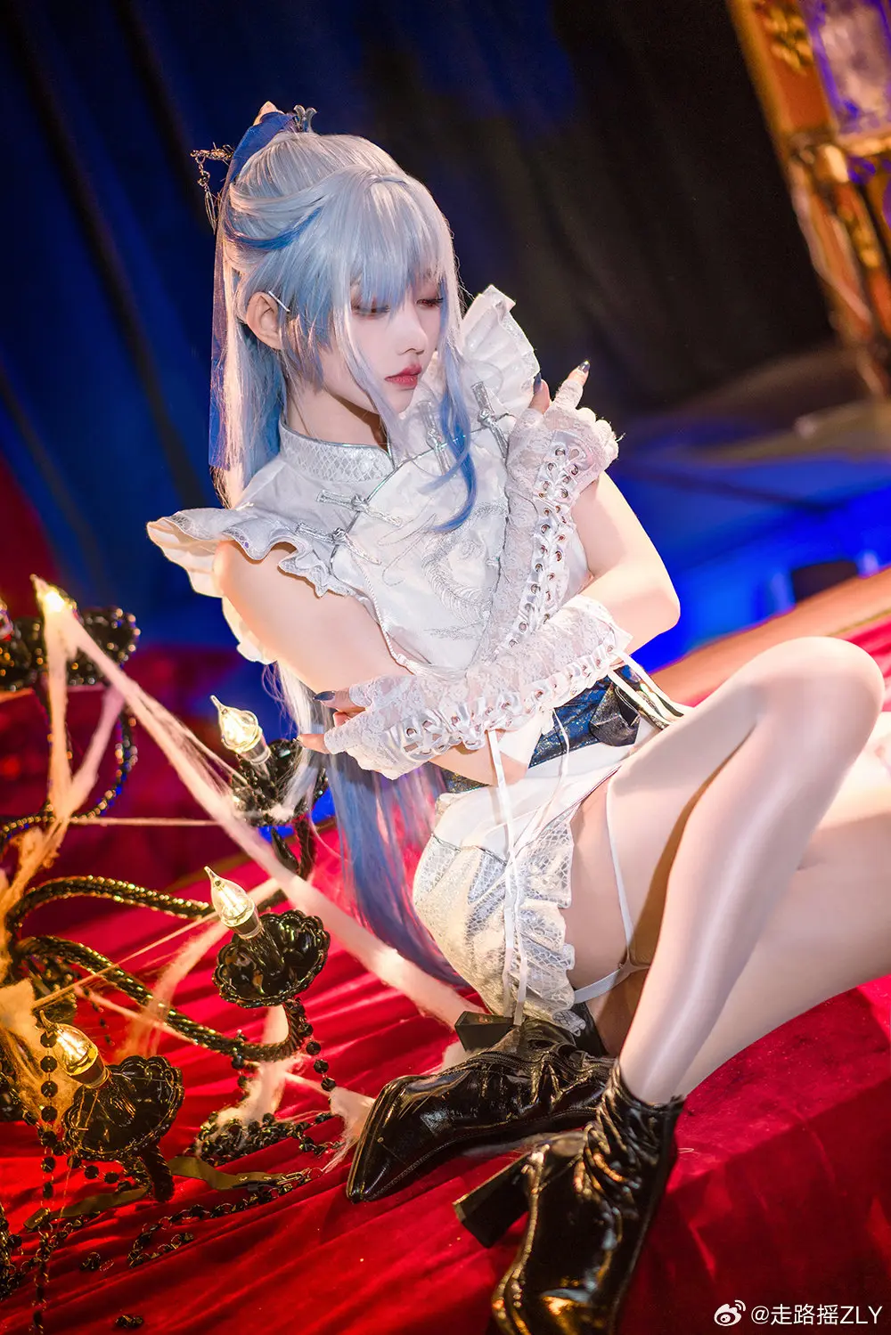 cosplay 镜流也和大家一起过了一次万圣节呢！这套万圣节OC装扮怎么样？ 星穹铁道 镜流@走路摇ZLY COSPLAY-第9张