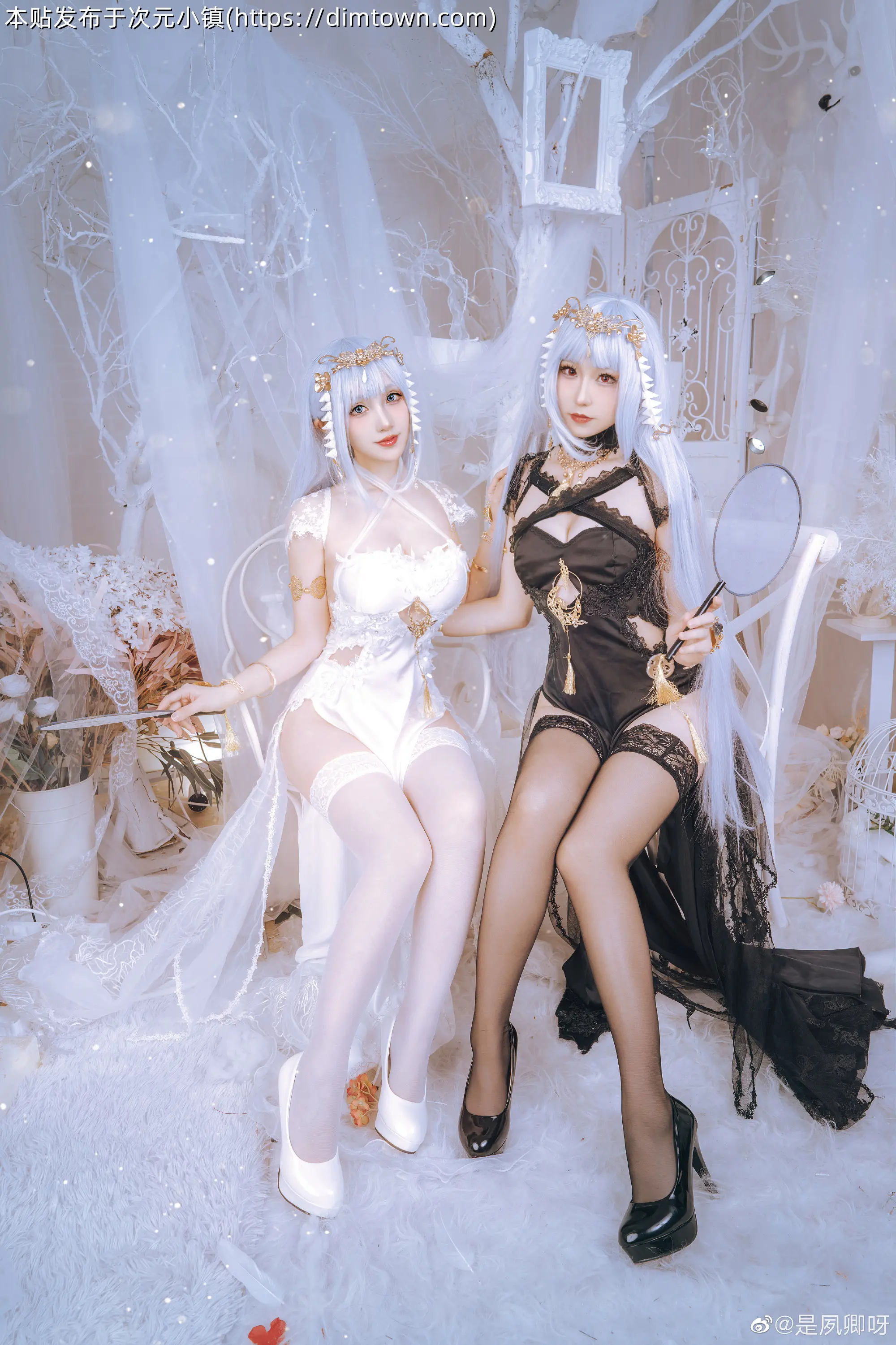 埃姆登 ～探求的水月之涧～❤️ 碧蓝航线 埃姆登 白@是夙卿呀 黑@Brenda猫猫-公众号小姨ai