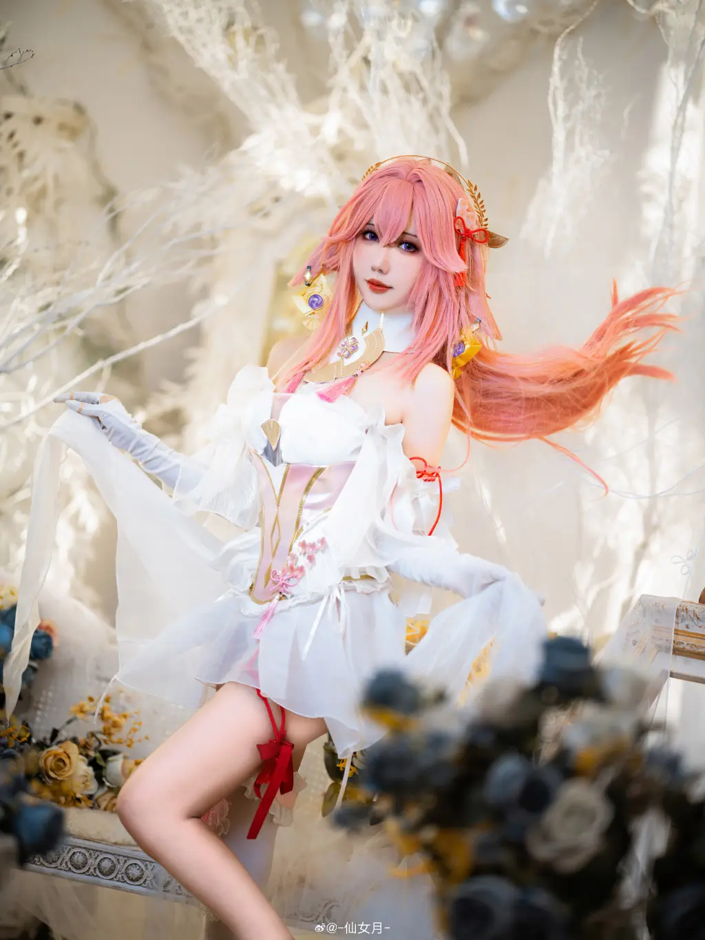 cosplay 今晚的月色如此清亮，不做些什么真是浪费。 原神 八重神子@-仙女月- COSPLAY-第7张