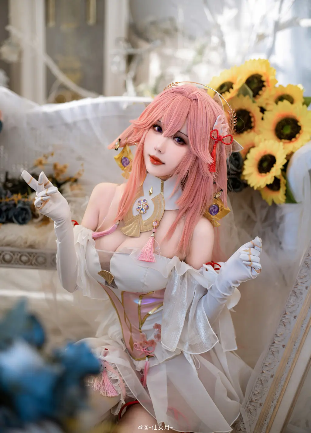 cosplay 今晚的月色如此清亮，不做些什么真是浪费。 原神 八重神子@-仙女月- COSPLAY-第3张