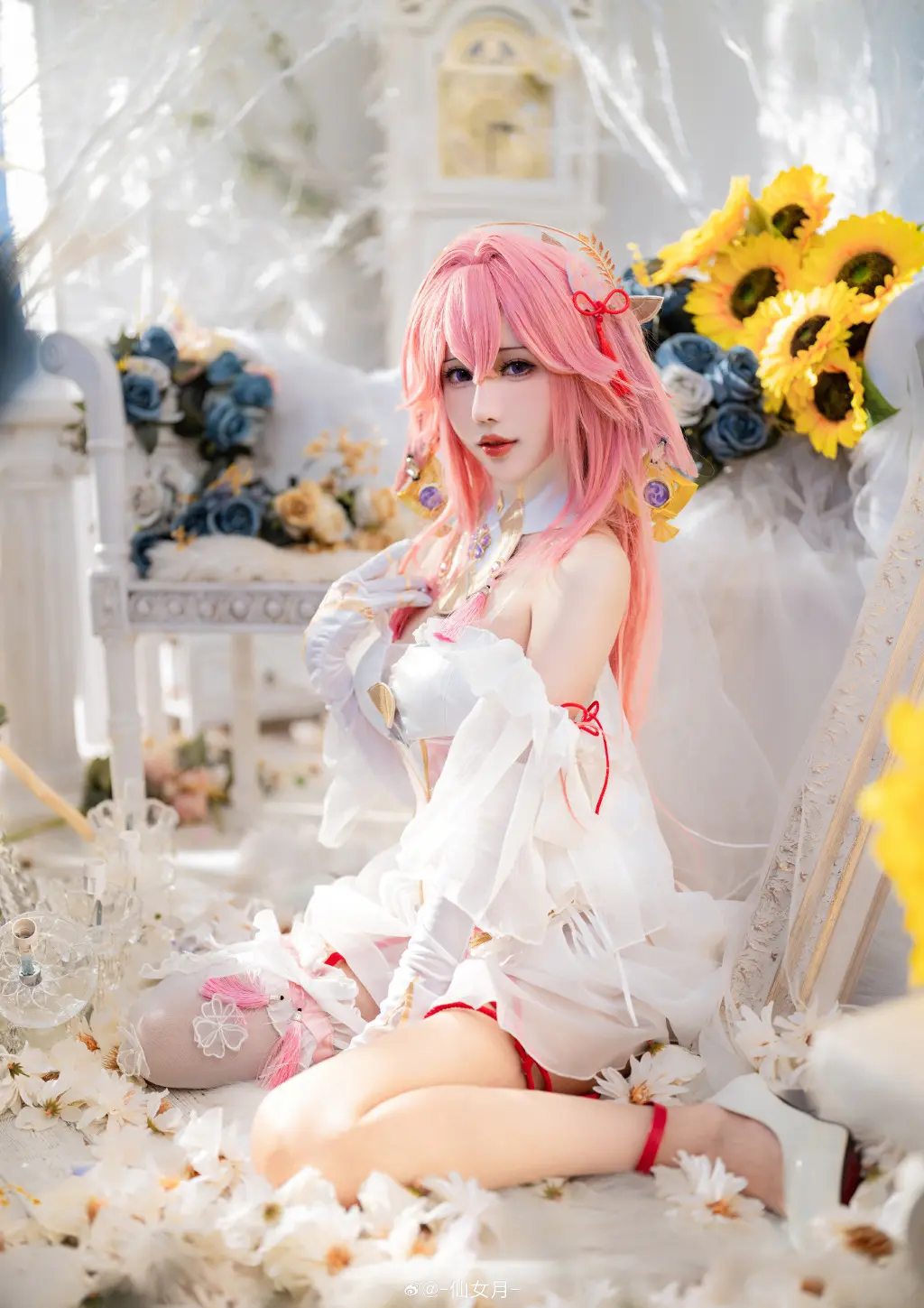 cosplay 今晚的月色如此清亮，不做些什么真是浪费。 原神 八重神子@-仙女月--公众号小姨ai