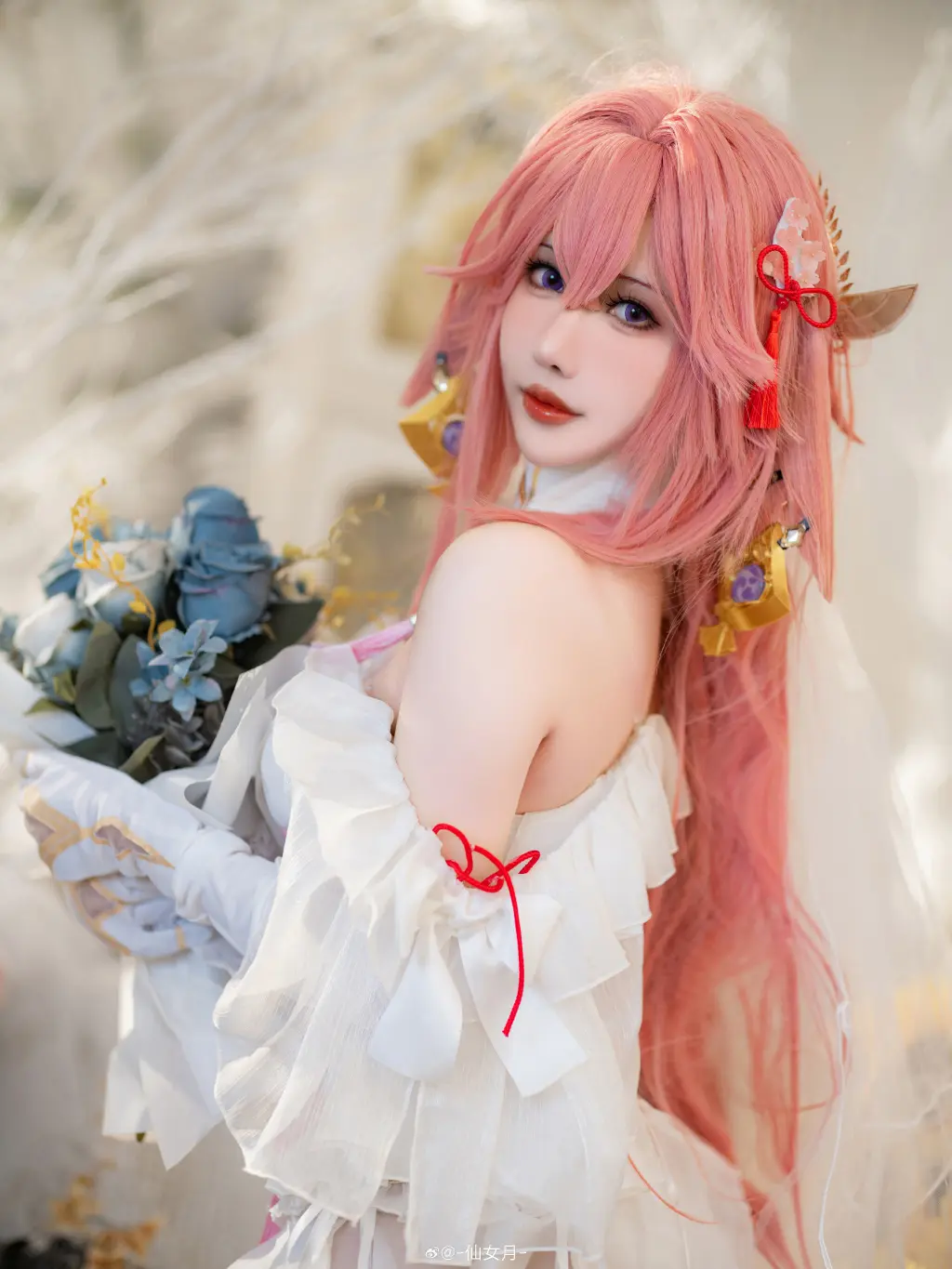 cosplay 今晚的月色如此清亮，不做些什么真是浪费。 原神 八重神子@-仙女月- COSPLAY-第5张