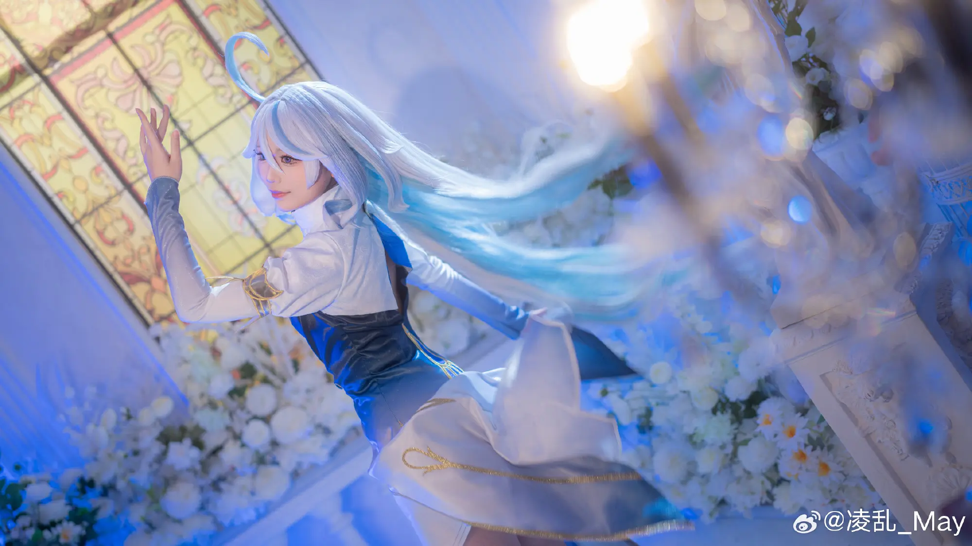 COSPLAY 罪人舞步旋  水龙，水龙，别哭啦。原神 芙卡洛斯💙 ​​​@凌乱_May COSPLAY-第3张