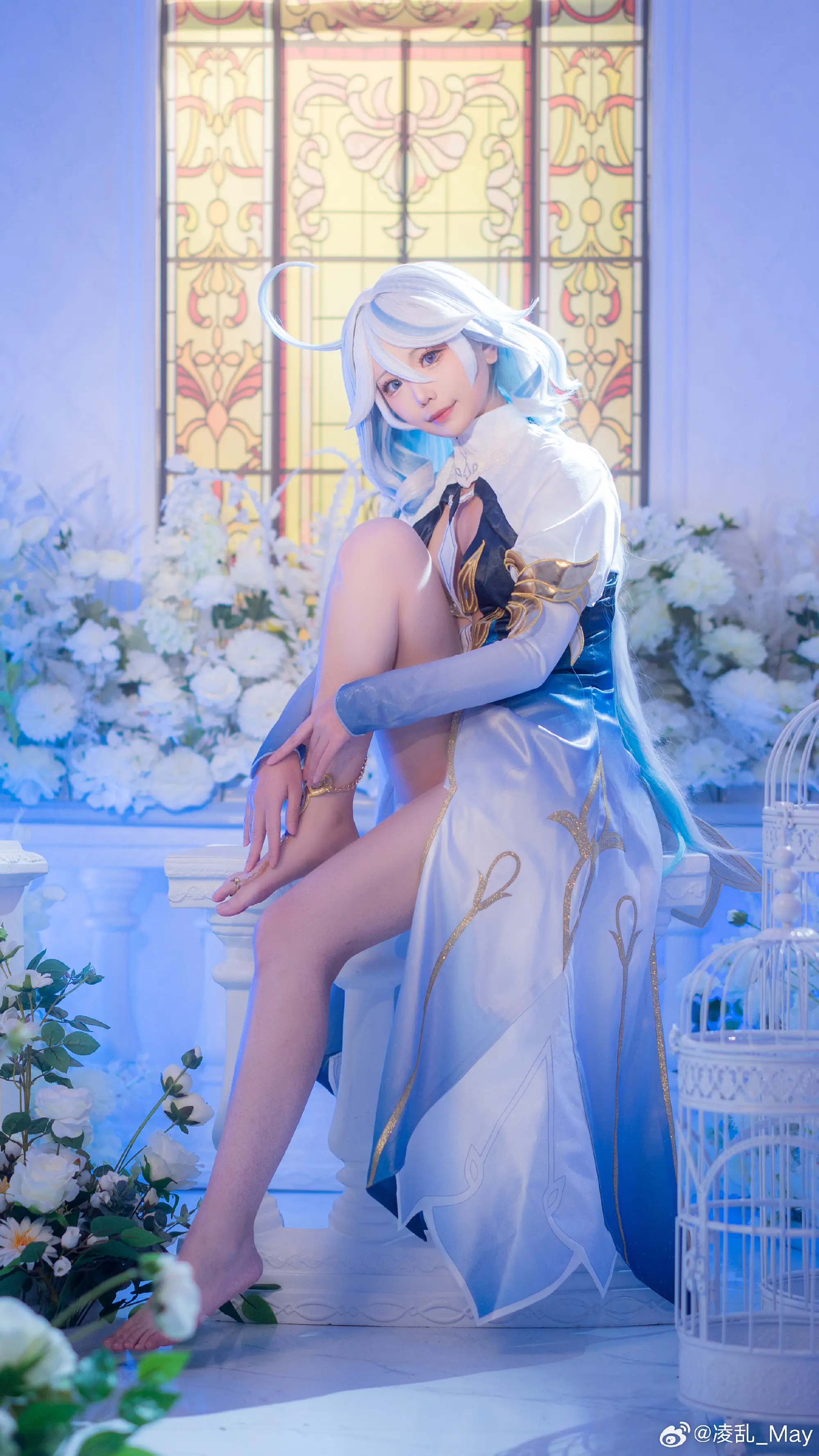COSPLAY 罪人舞步旋  水龙，水龙，别哭啦。原神 芙卡洛斯💙 ​​​@凌乱_May COSPLAY-第8张