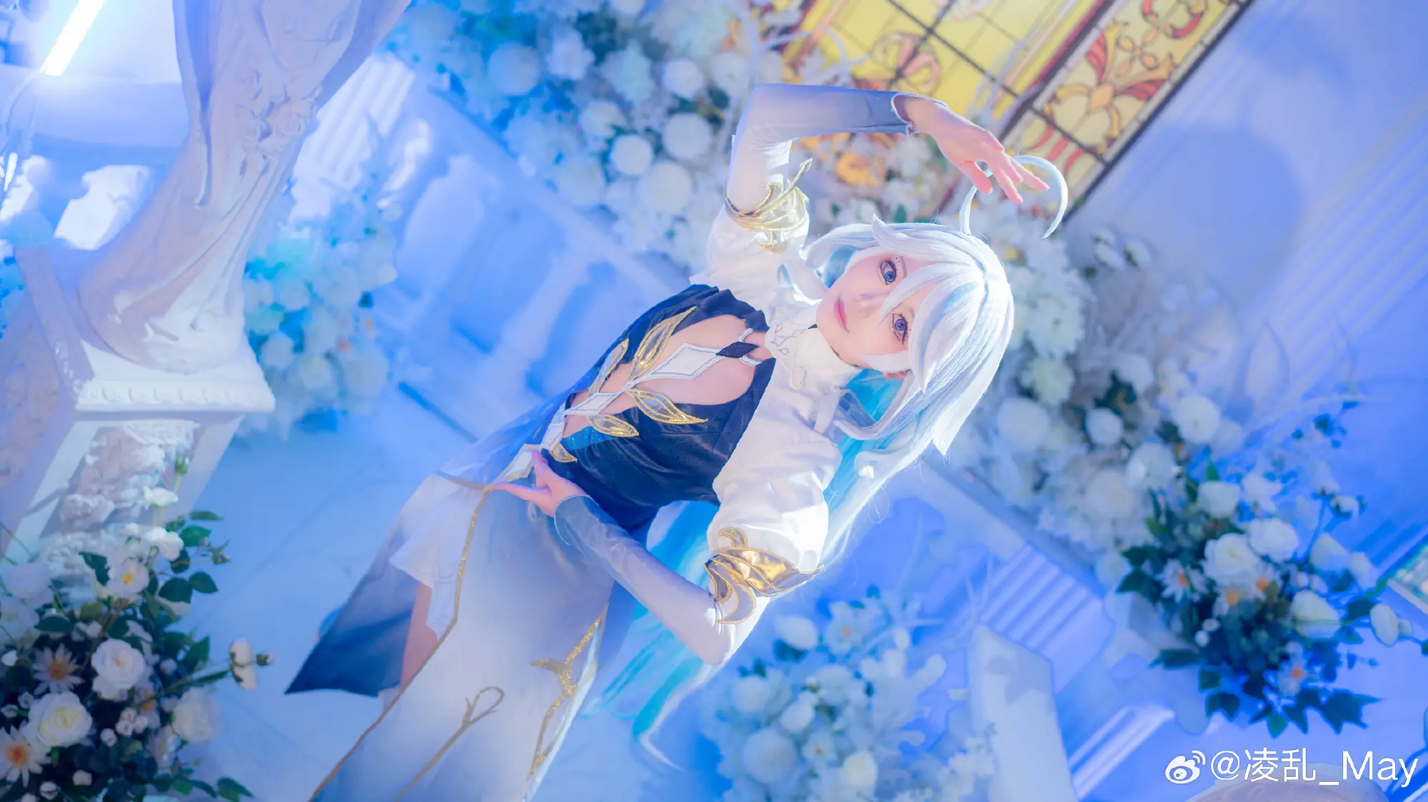 COSPLAY 罪人舞步旋  水龙，水龙，别哭啦。原神 芙卡洛斯💙 ​​​@凌乱_May COSPLAY-第7张