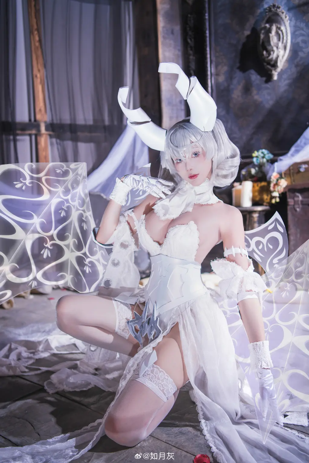 cosplay 游戏王 白银城 拉比林斯 白银姬@如月灰 COSPLAY-第9张