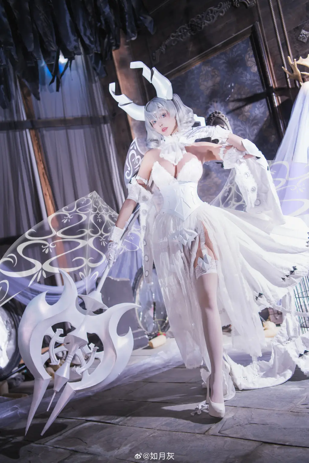 cosplay 游戏王 白银城 拉比林斯 白银姬@如月灰 COSPLAY-第6张