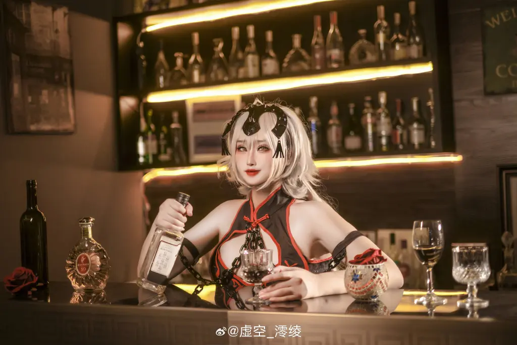 cosplay Fate/Grandorder 黑贞德 旗袍 coser@虚空_澪绫 COSPLAY-第8张