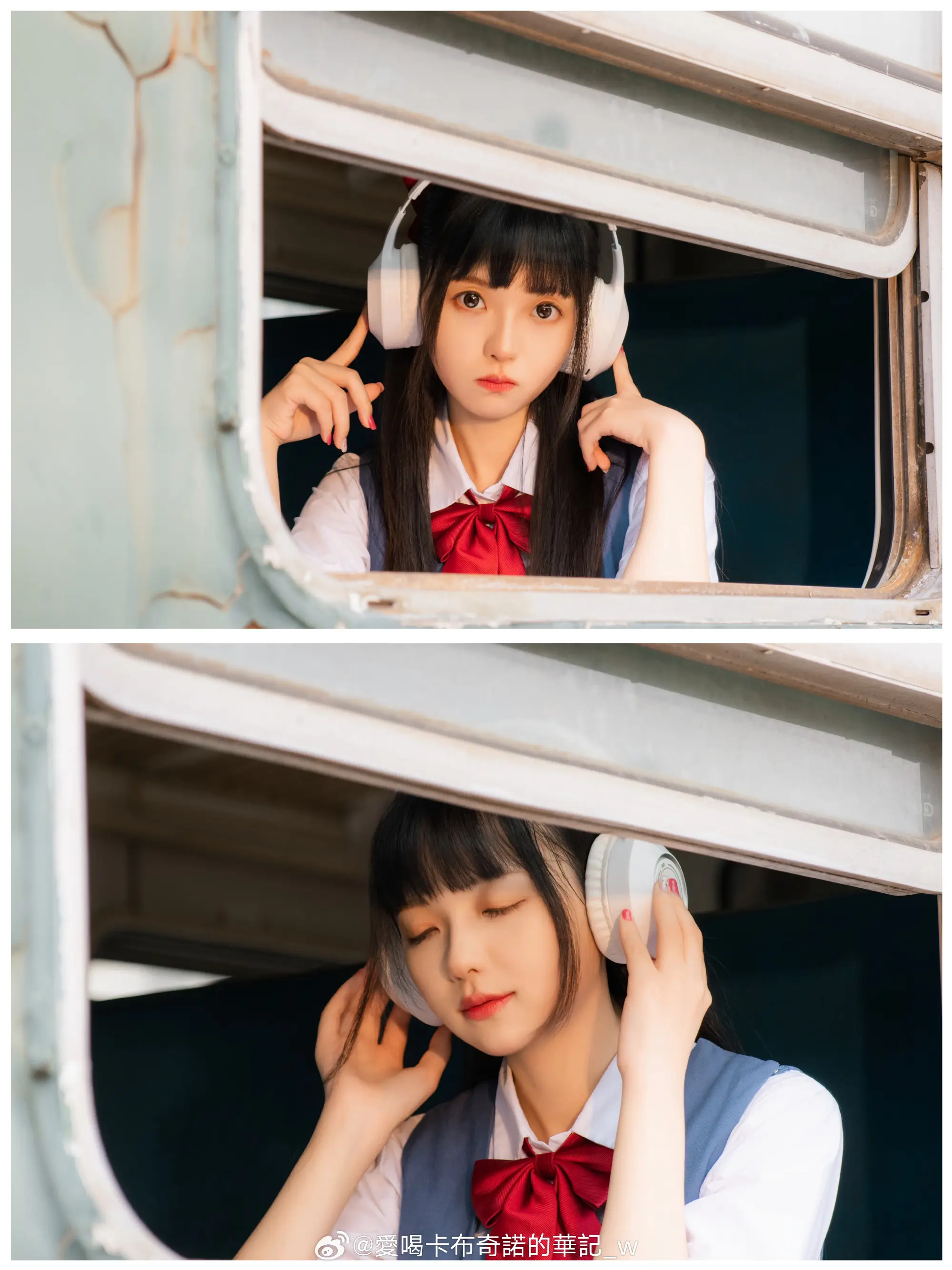 好想看你穿jk的样子 夕阳西下🌇～小Q在回家的路途吖🚂💨💨💨@淘澄飞跌 COSPLAY-第13张