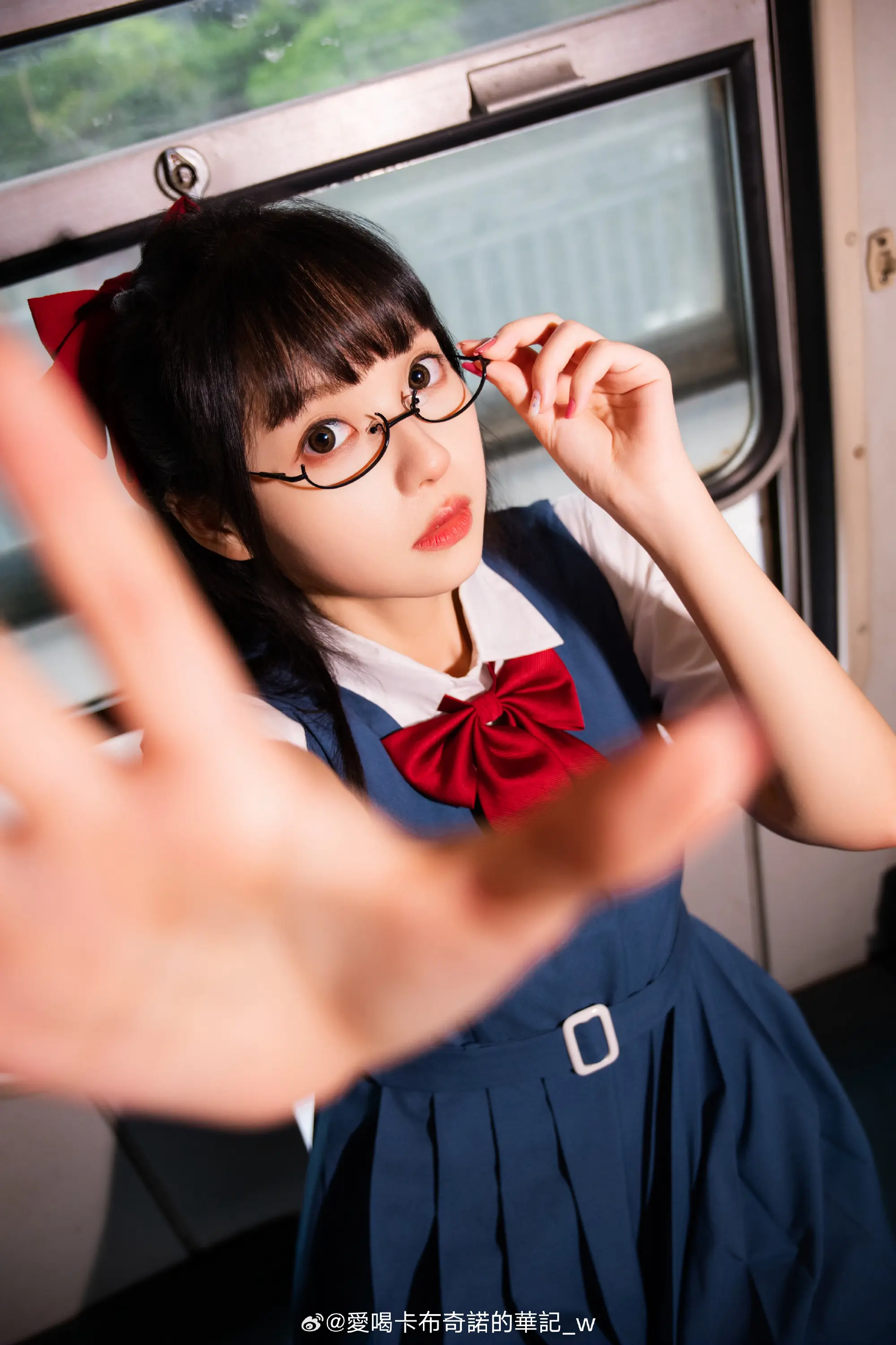 好想看你穿jk的样子 夕阳西下🌇～小Q在回家的路途吖🚂💨💨💨@淘澄飞跌 COSPLAY-第4张