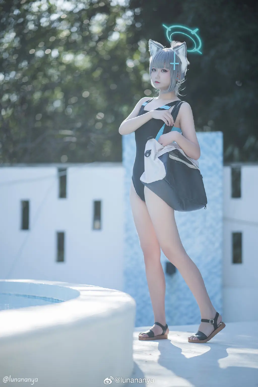 cosplay 蔚蓝档案 泳装砂狼白子@lunananya COSPLAY-第6张