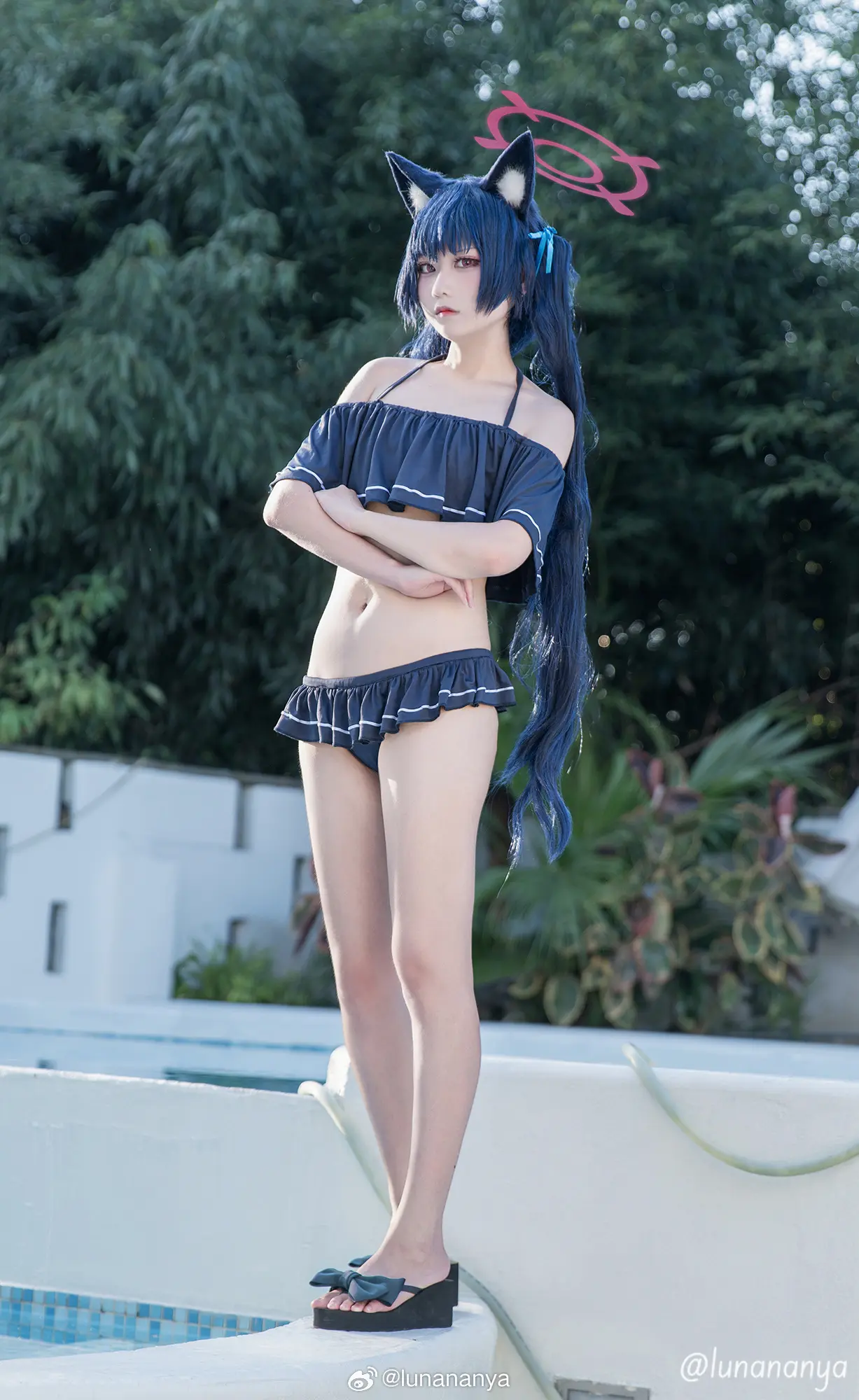 cosplay 蔚蓝档案 水黑 黑见芹香@lunananya COSPLAY-第2张