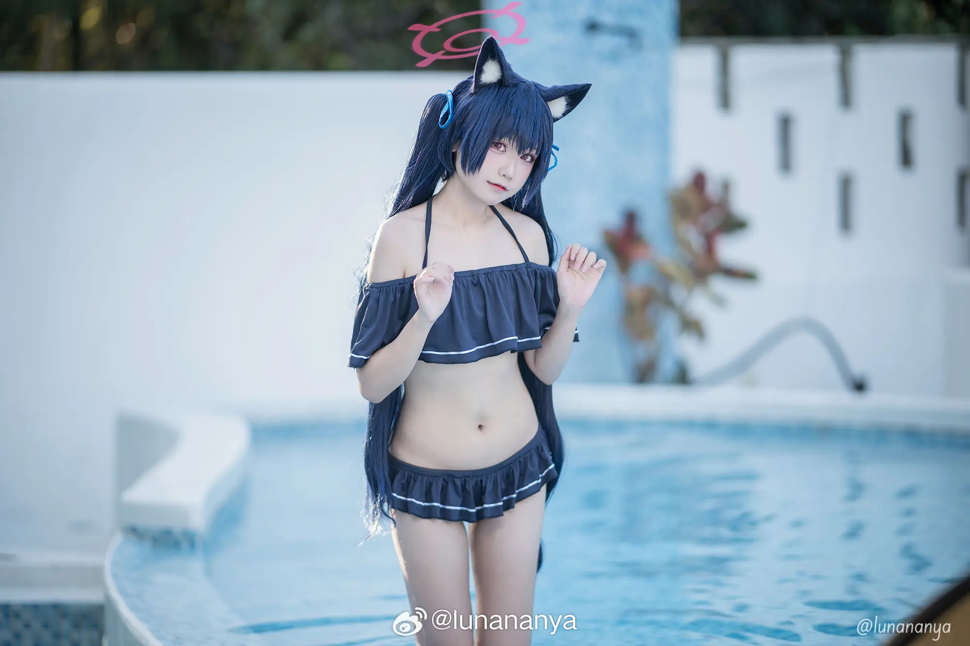 cosplay 蔚蓝档案 水黑 黑见芹香@lunananya COSPLAY-第4张