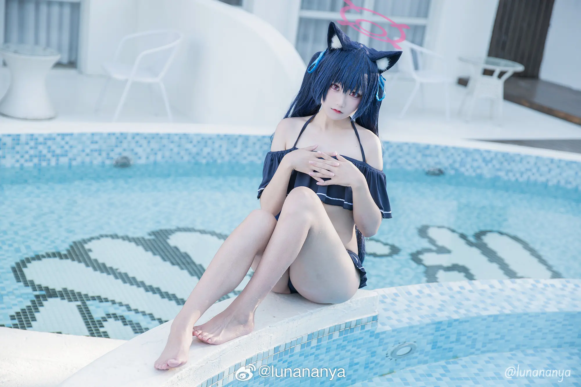 cosplay 蔚蓝档案 水黑 黑见芹香@lunananya COSPLAY-第5张