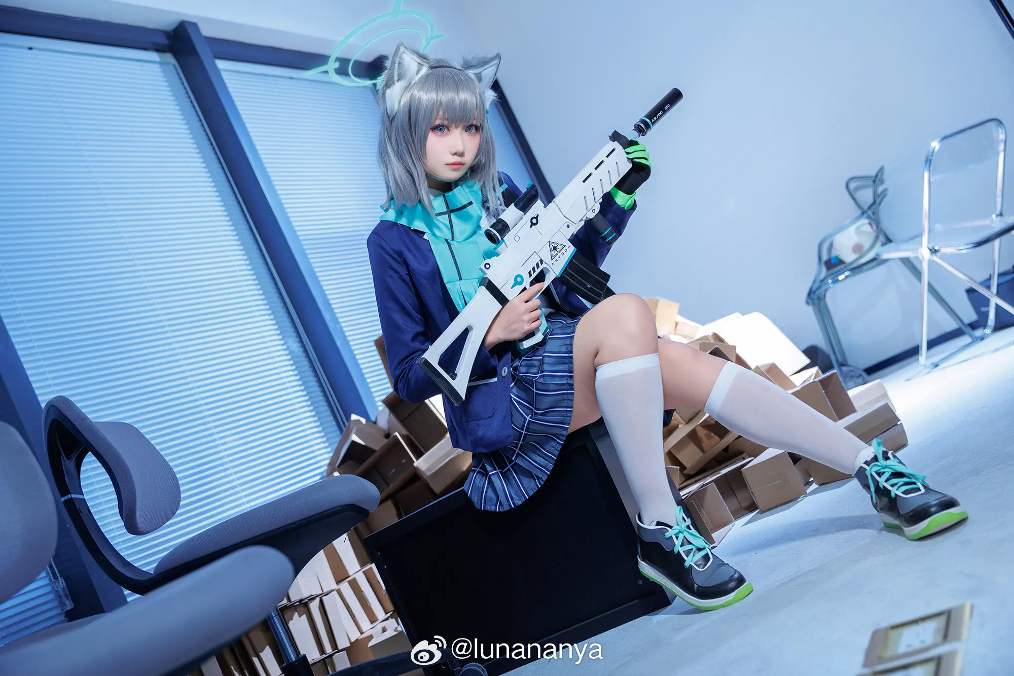 COSPLAY 蔚蓝档案 砂狼白子@lunananya COSPLAY-第3张