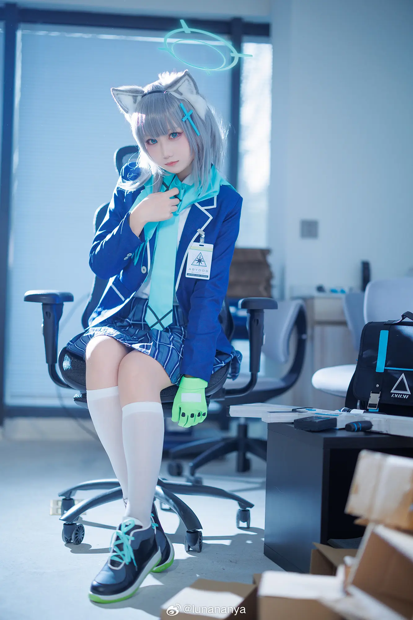 COSPLAY 蔚蓝档案 砂狼白子@lunananya COSPLAY-第4张
