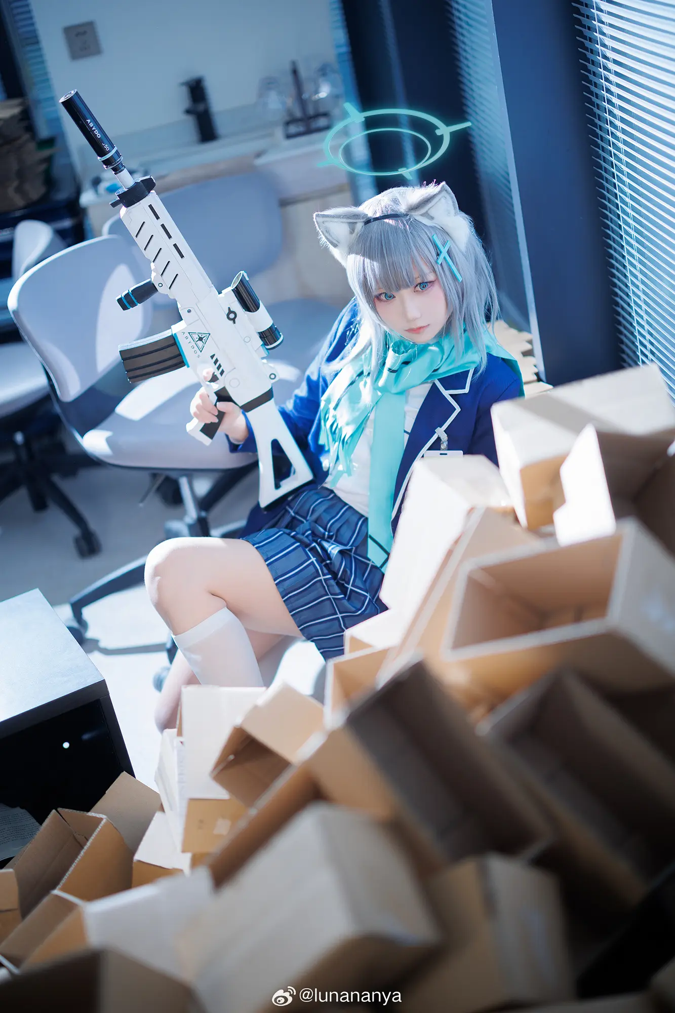 COSPLAY 蔚蓝档案 砂狼白子@lunananya COSPLAY-第2张