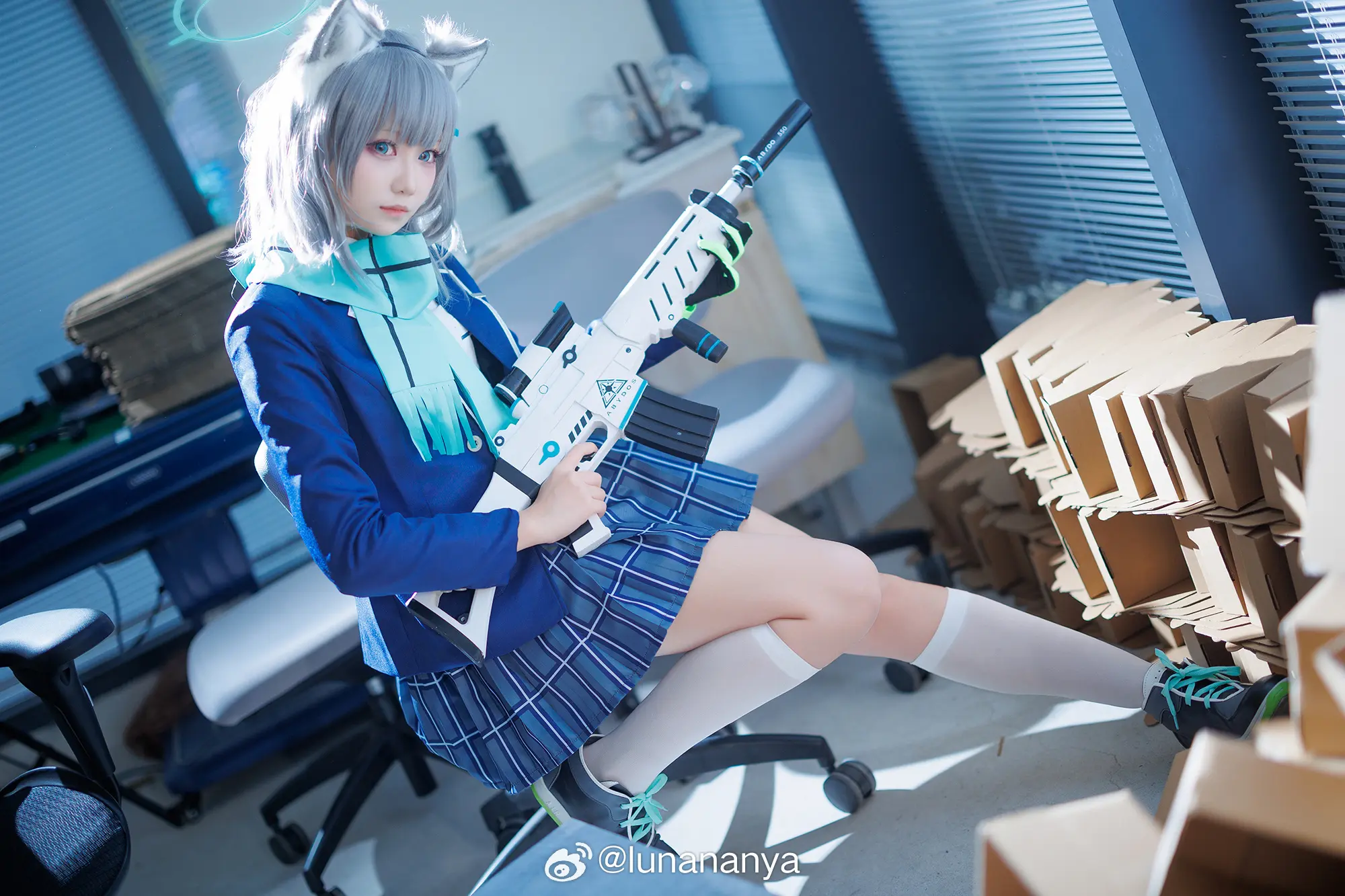 COSPLAY 蔚蓝档案 砂狼白子@lunananya COSPLAY-第6张