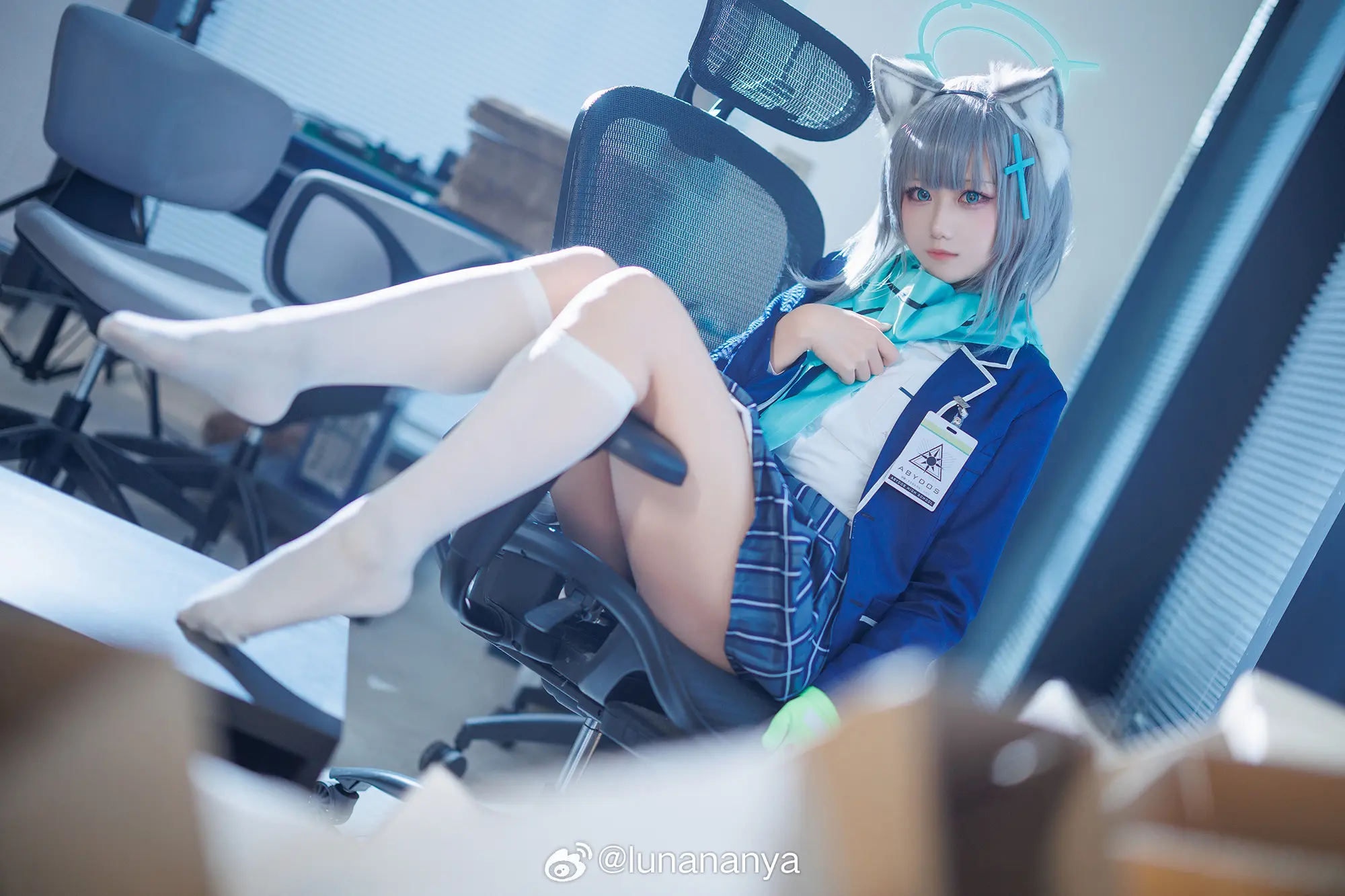 COSPLAY 蔚蓝档案 砂狼白子@lunananya COSPLAY-第9张