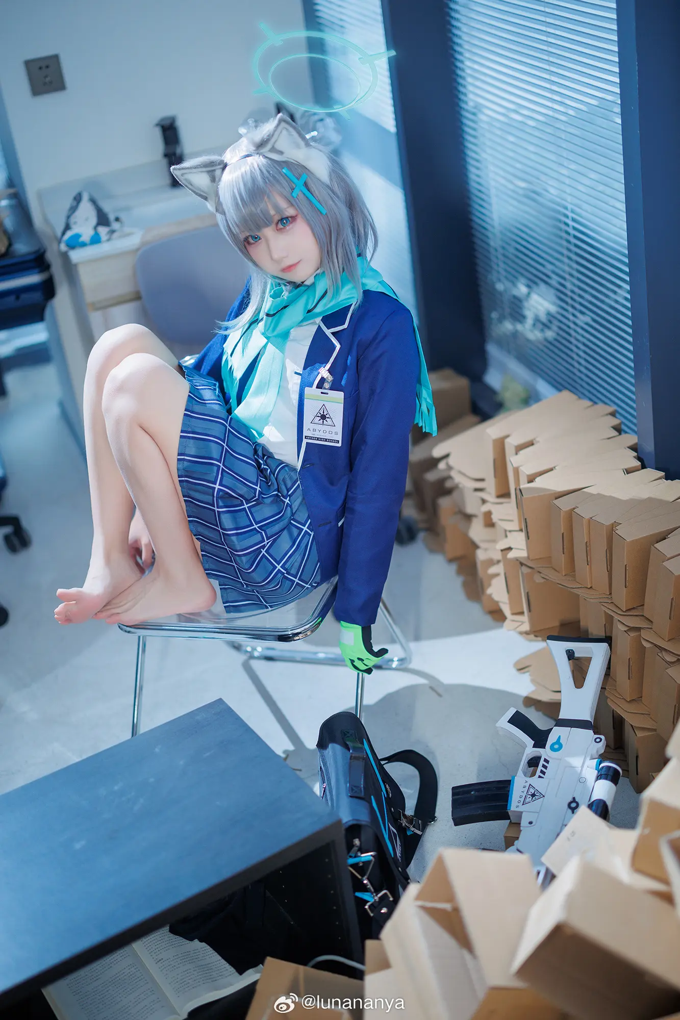 COSPLAY 蔚蓝档案 砂狼白子@lunananya COSPLAY-第15张