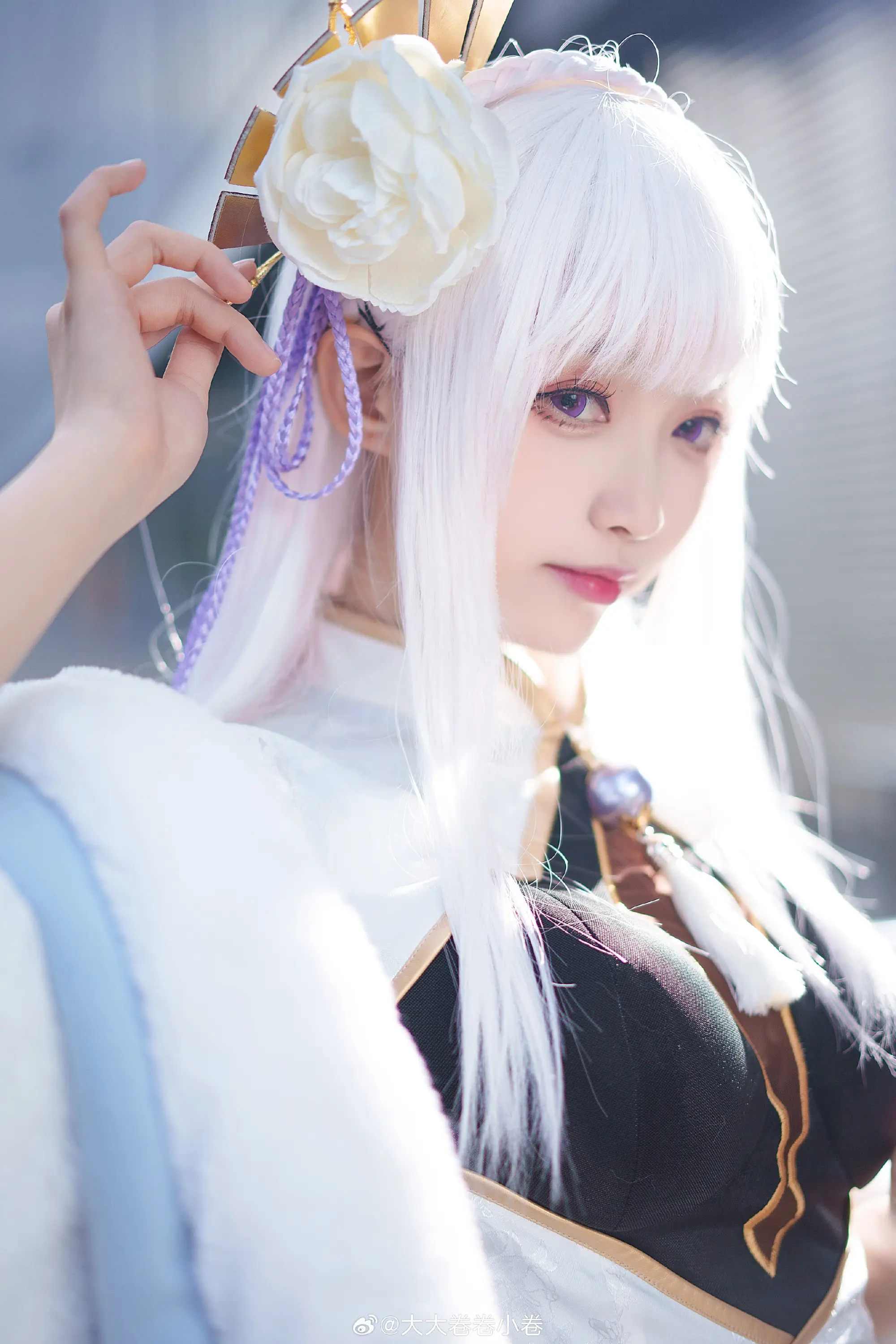 cosplay Re：从零开始的异世界生活 艾米莉亚旗袍@大大卷卷小卷-公众号小姨ai