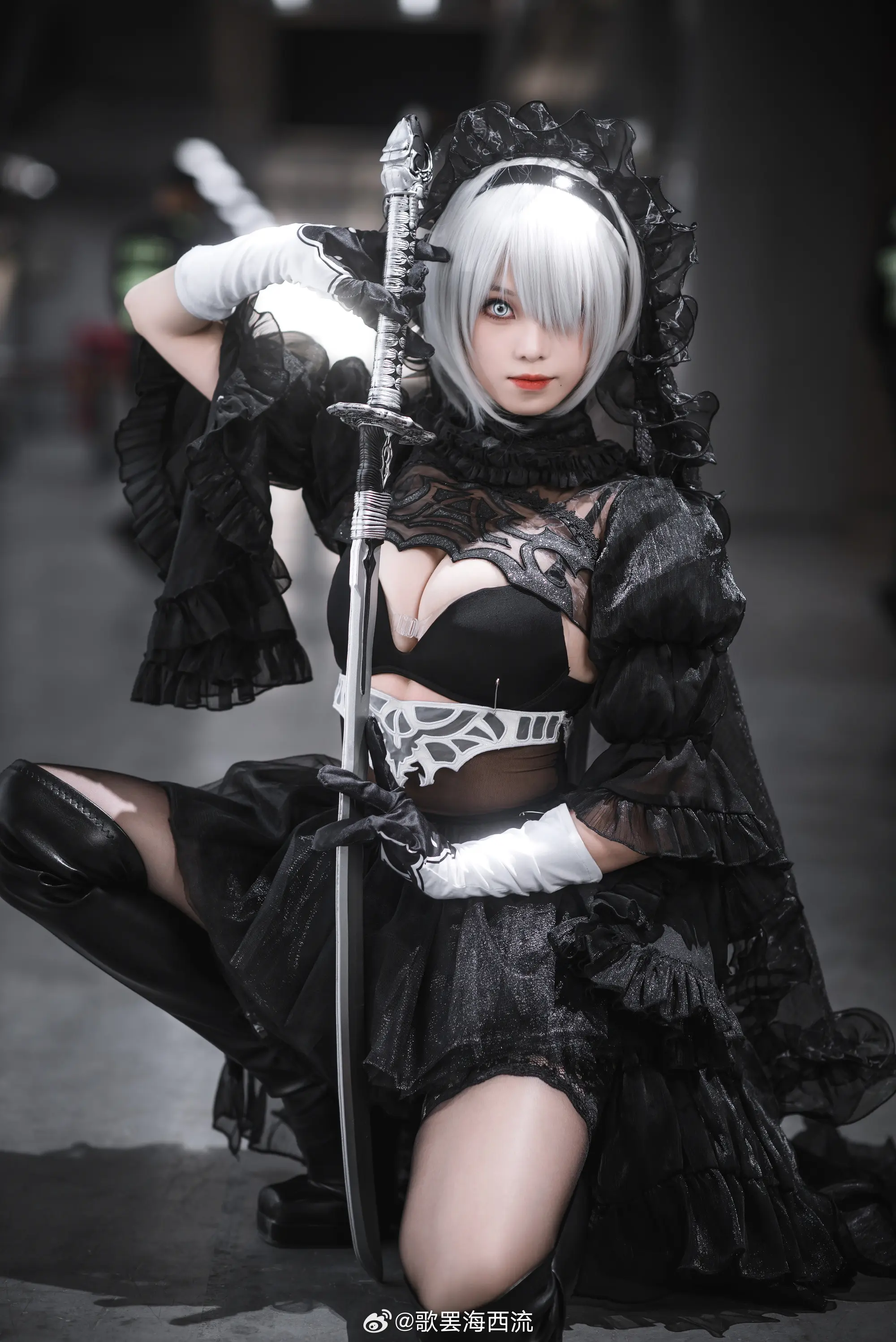 COSPLAY 尼尔:机械纪元 2b@猫个裘裘子 ​​​-公众号小姨ai
