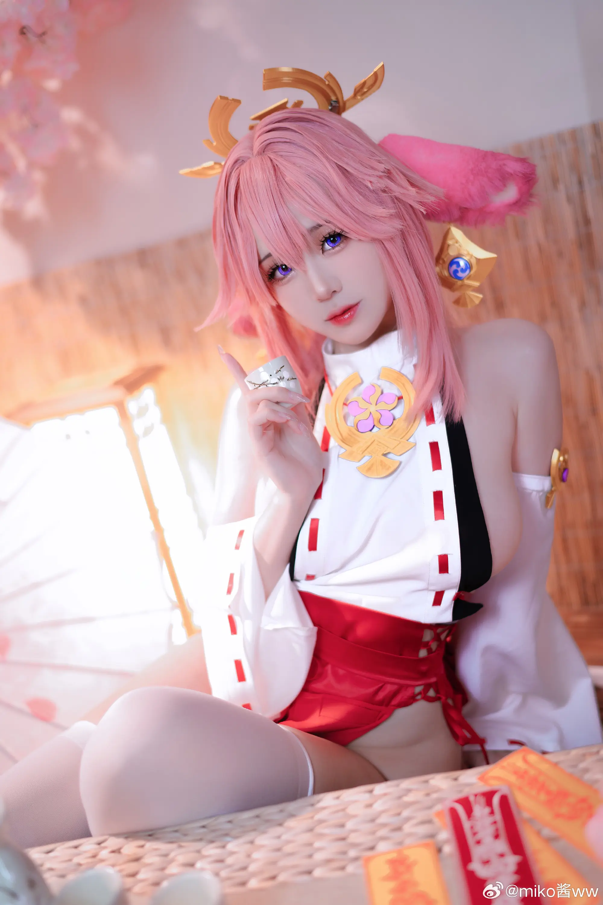 真有眼光~那么……要来摸摸看吗～？原神 八重神子@miko酱ww-公众号小姨ai