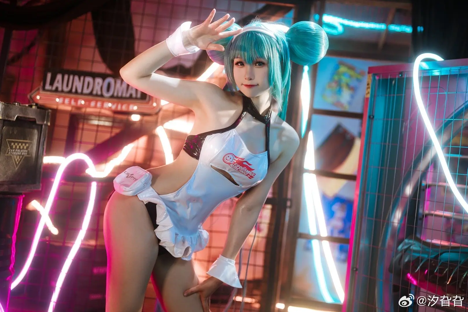 cosplay 初音未来 vocaloid 赛车初音@汐旮旮-公众号小姨ai