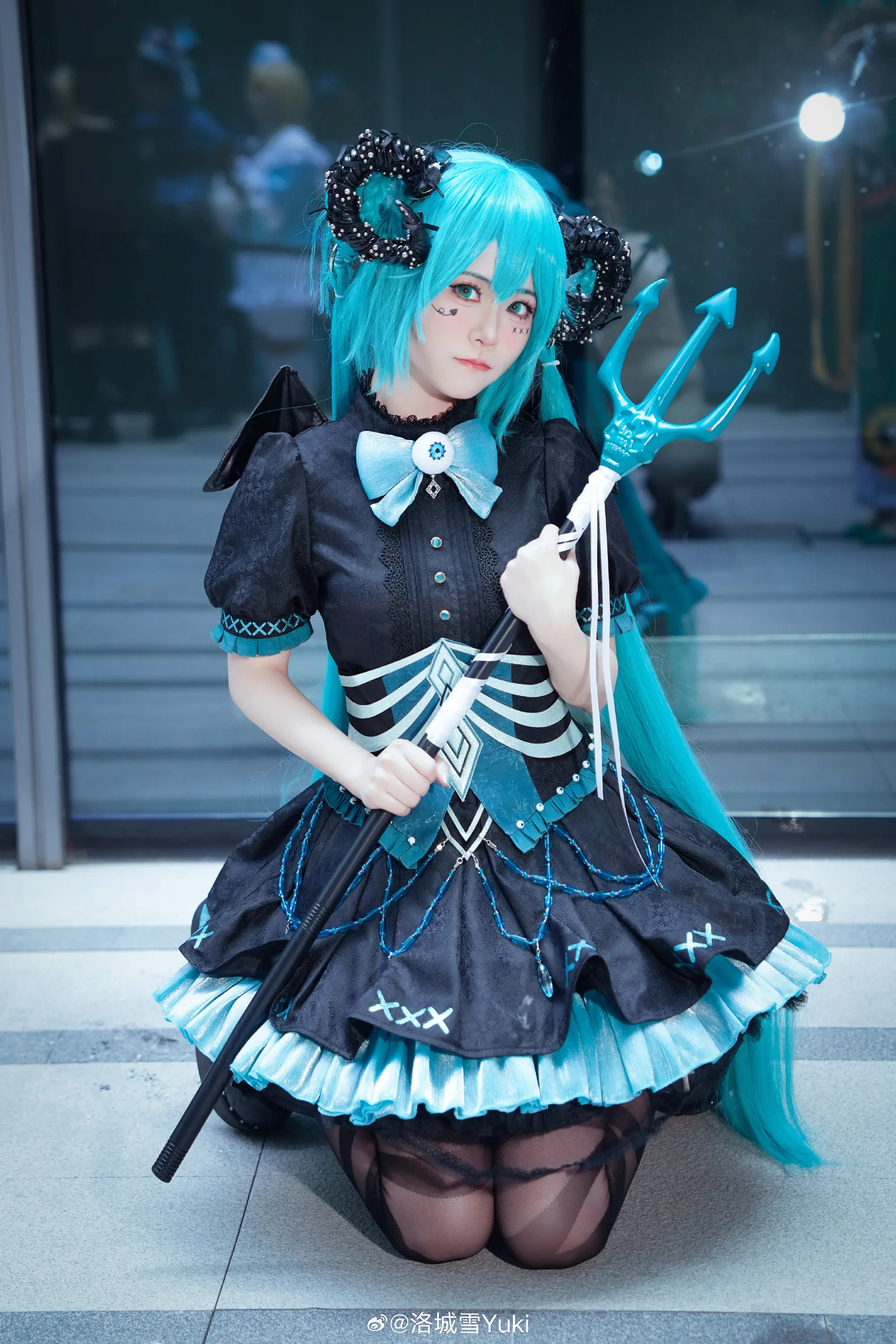 COSPLAY 初音小恶魔cpgz场照@洛城雪Yuki-公众号小姨ai