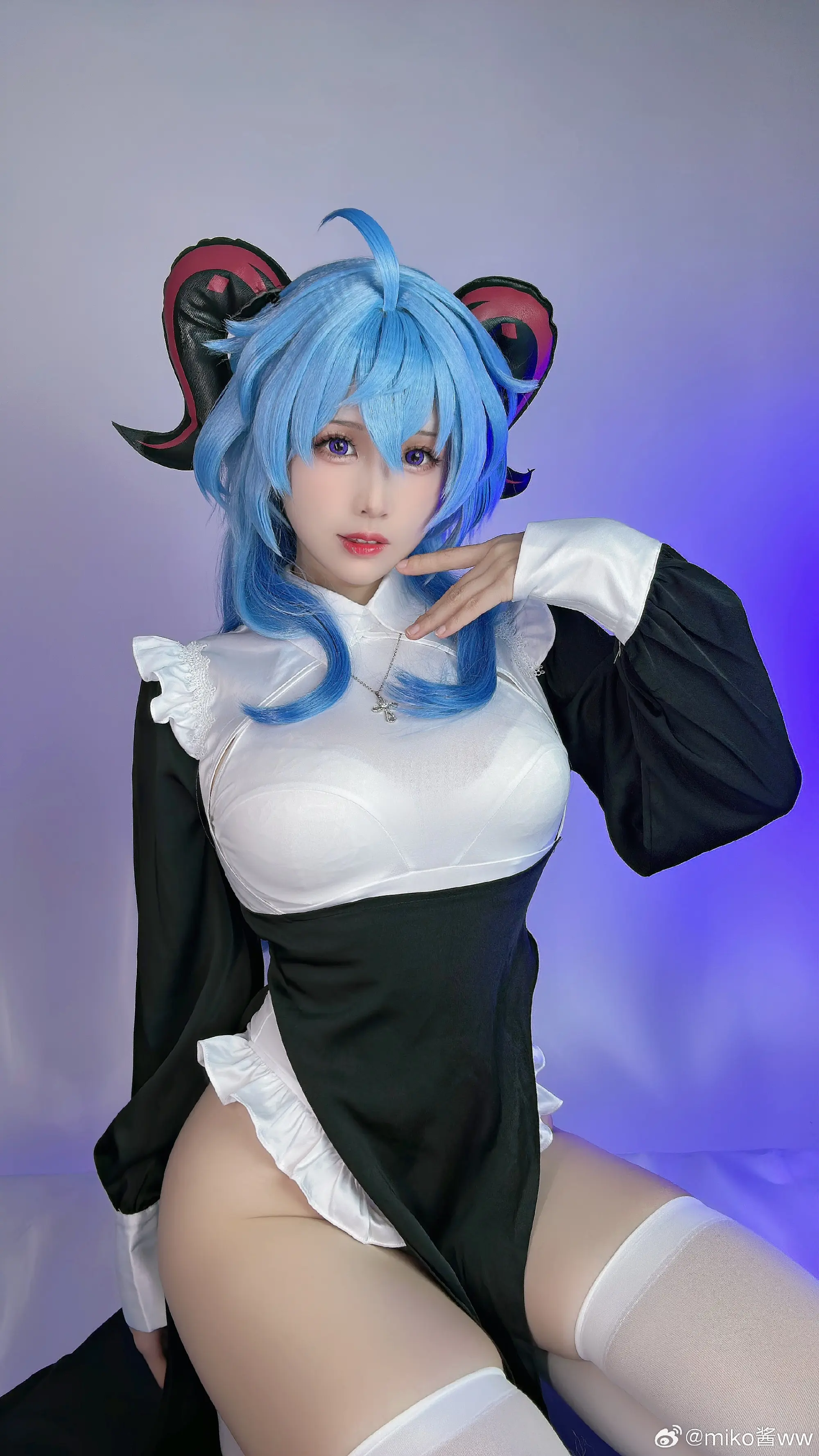 cosplay 原神 甘雨老婆为你祈祷✝️@miko酱ww-公众号小姨ai