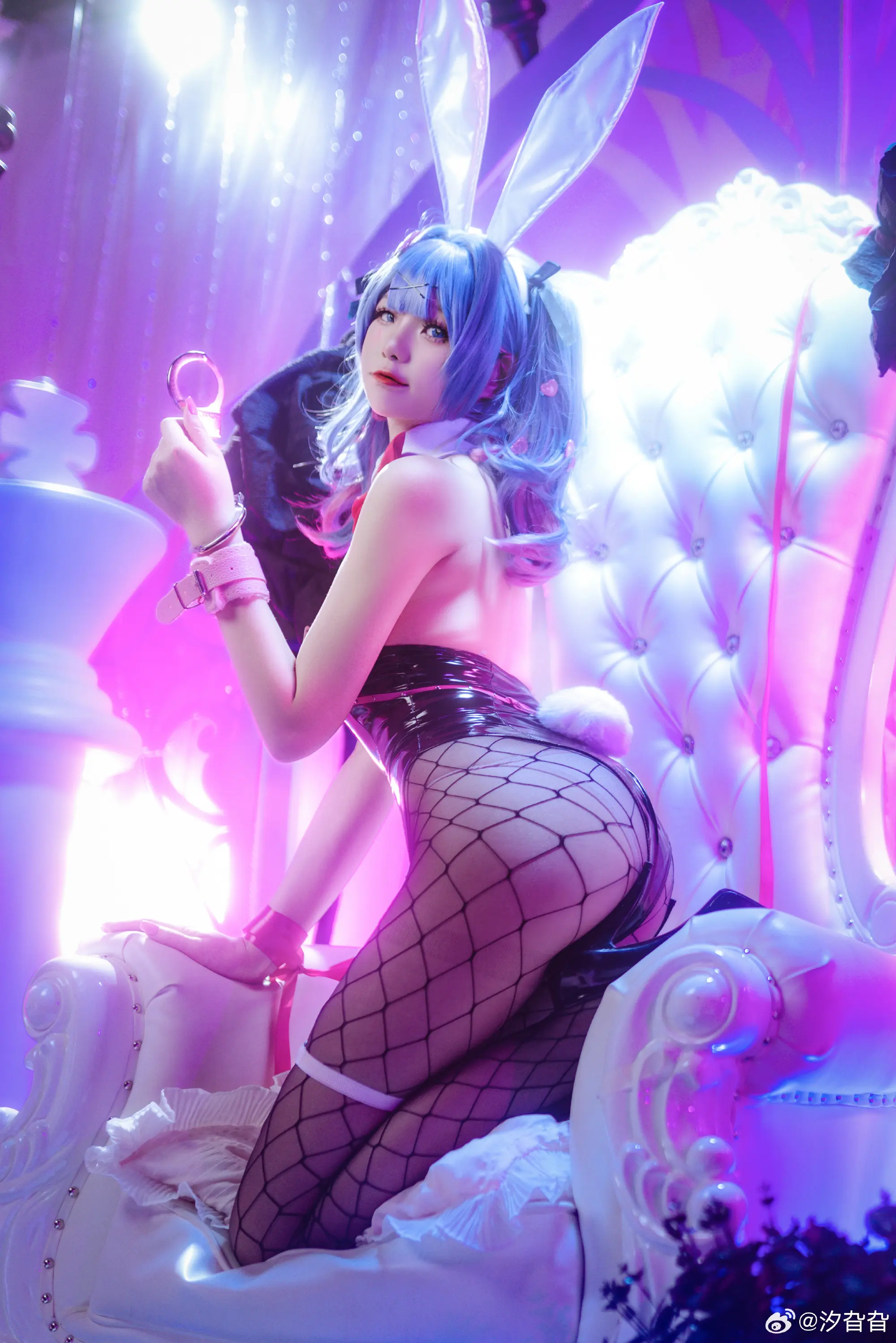 cosplay 初音未来 miku vocaloid 初音兔女郎@汐旮旮-公众号小姨ai