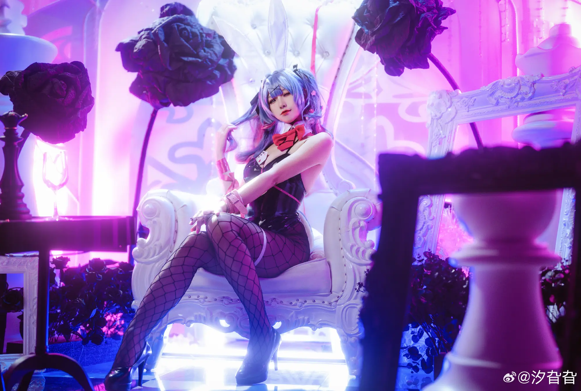 cosplay 初音未来 miku vocaloid 初音兔女郎@汐旮旮-公众号小姨ai