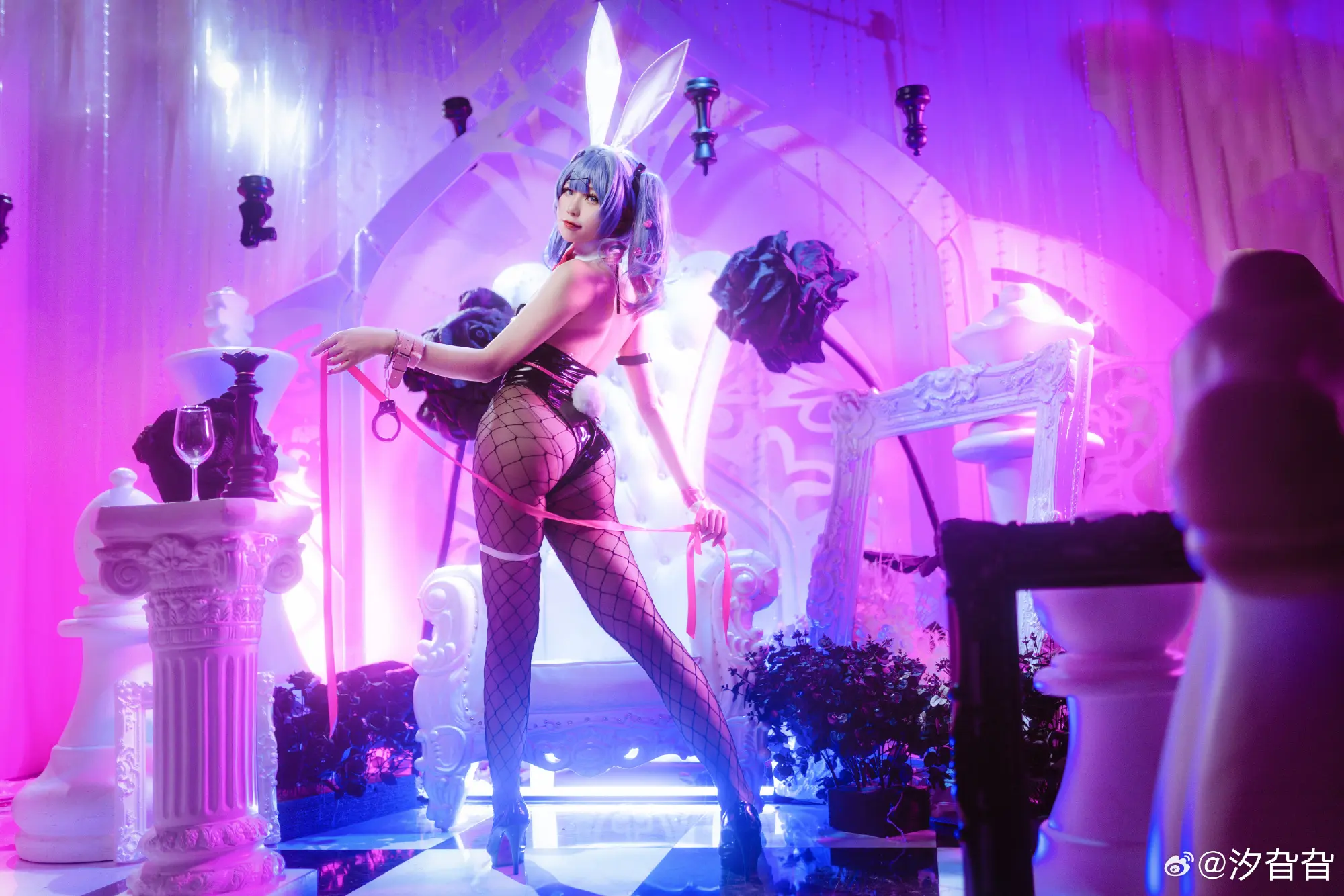 cosplay 初音未来 miku vocaloid 初音兔女郎@汐旮旮-公众号小姨ai