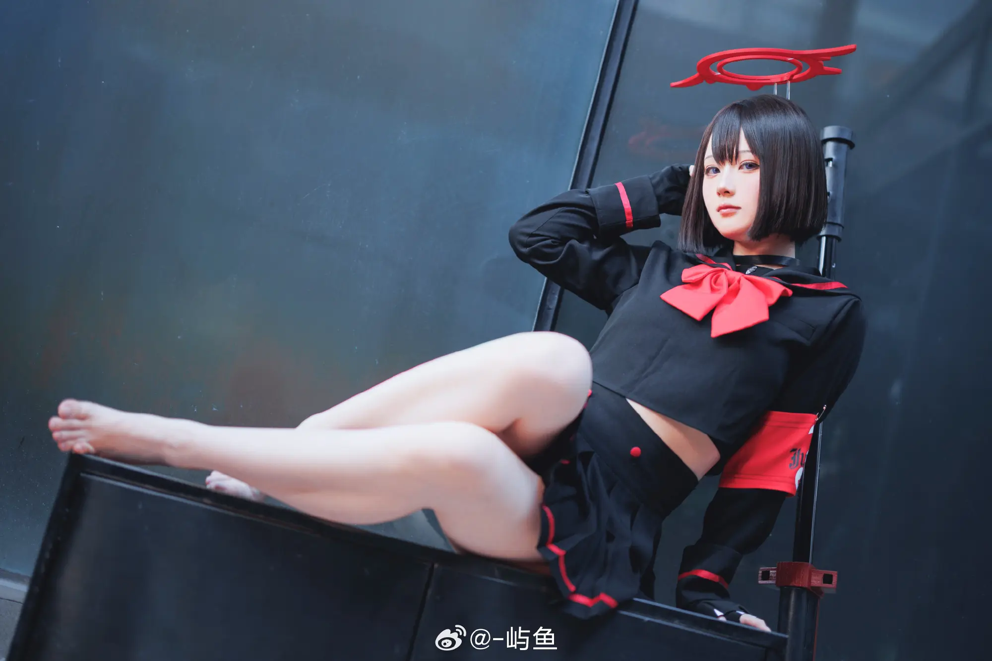 COSPLAY 蔚蓝档案 游场翅膀战损，请各位sensei见谅 @-屿鱼 COSPLAY-第13张