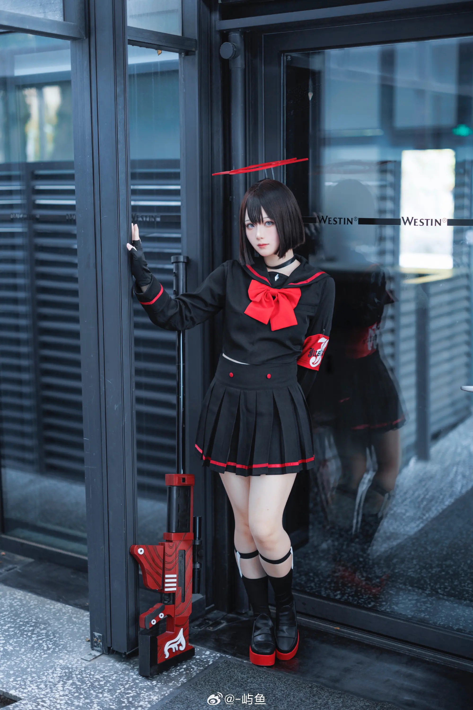 COSPLAY 蔚蓝档案 游场翅膀战损，请各位sensei见谅 @-屿鱼 COSPLAY-第3张