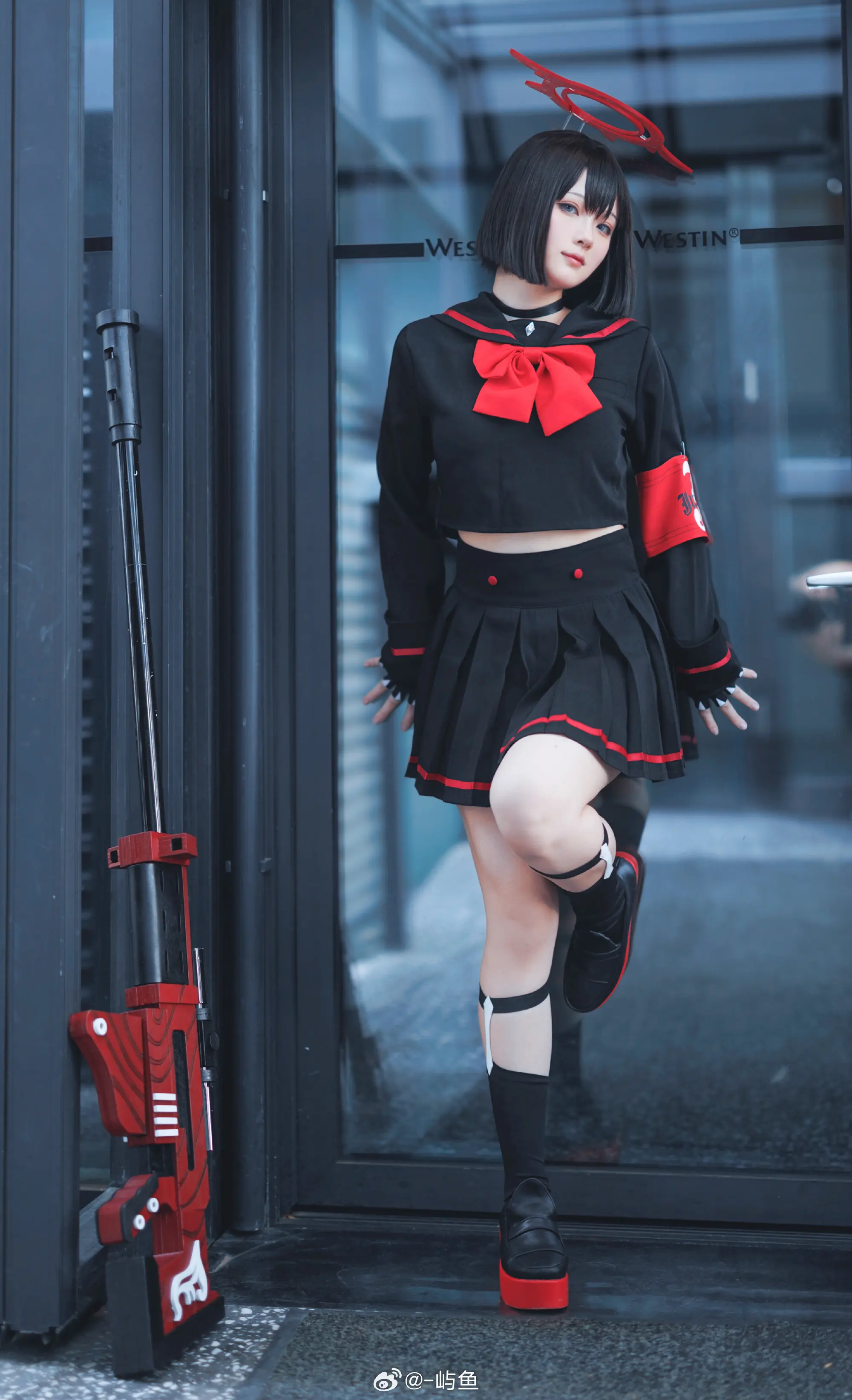 COSPLAY 蔚蓝档案 游场翅膀战损，请各位sensei见谅 @-屿鱼 COSPLAY-第4张