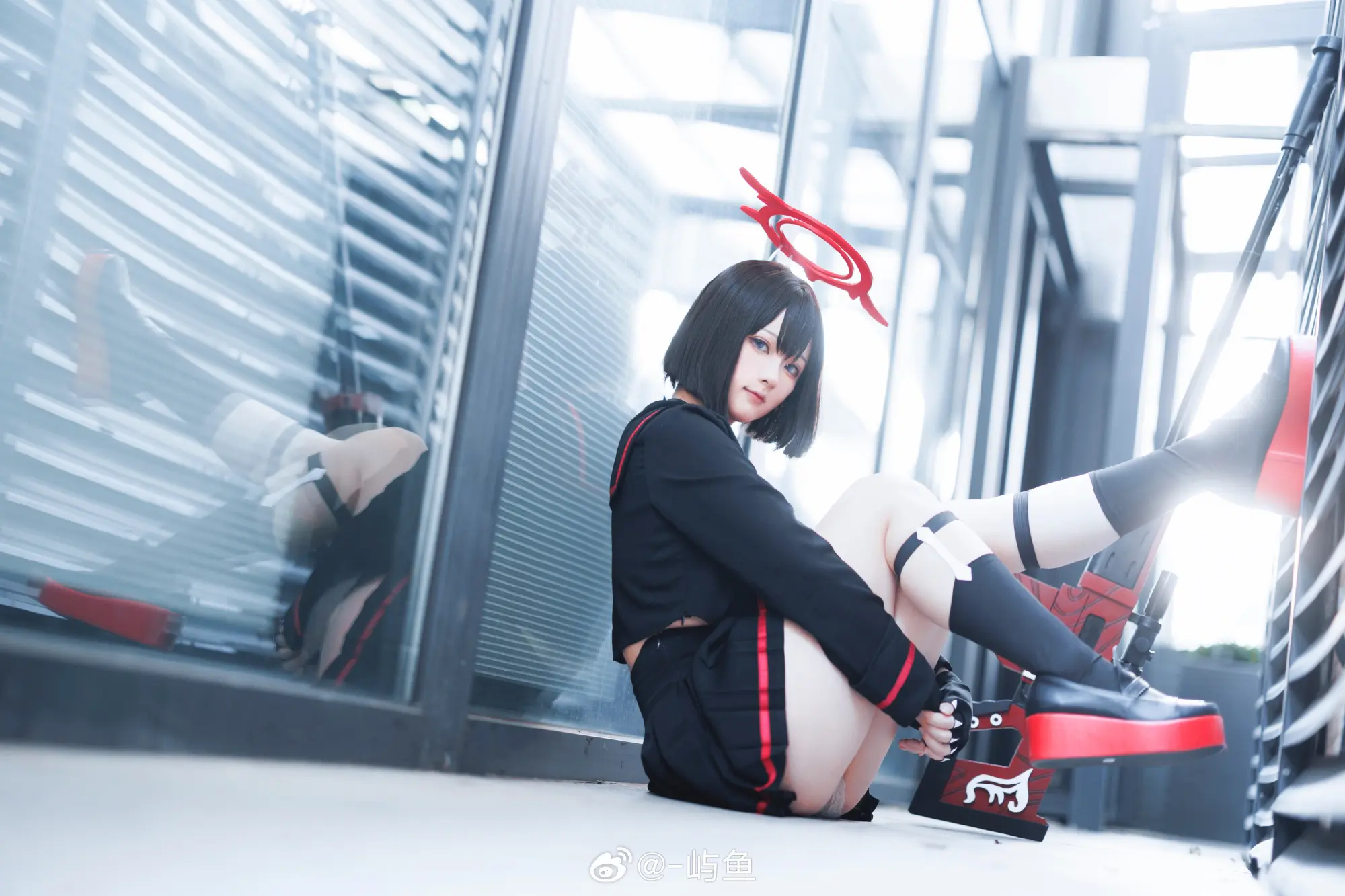 COSPLAY 蔚蓝档案 游场翅膀战损，请各位sensei见谅 @-屿鱼 COSPLAY-第7张