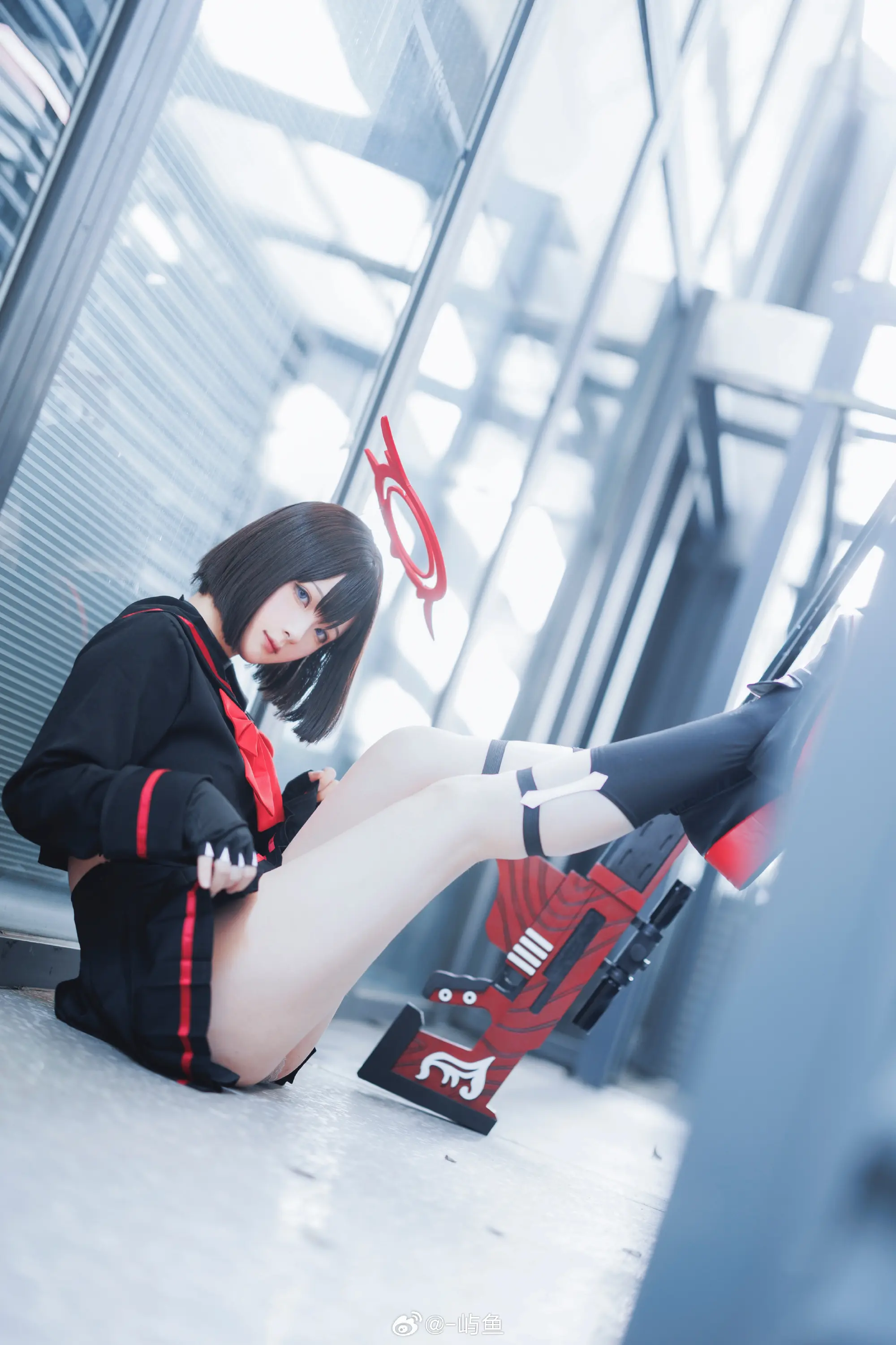 COSPLAY 蔚蓝档案 游场翅膀战损，请各位sensei见谅 @-屿鱼 COSPLAY-第8张