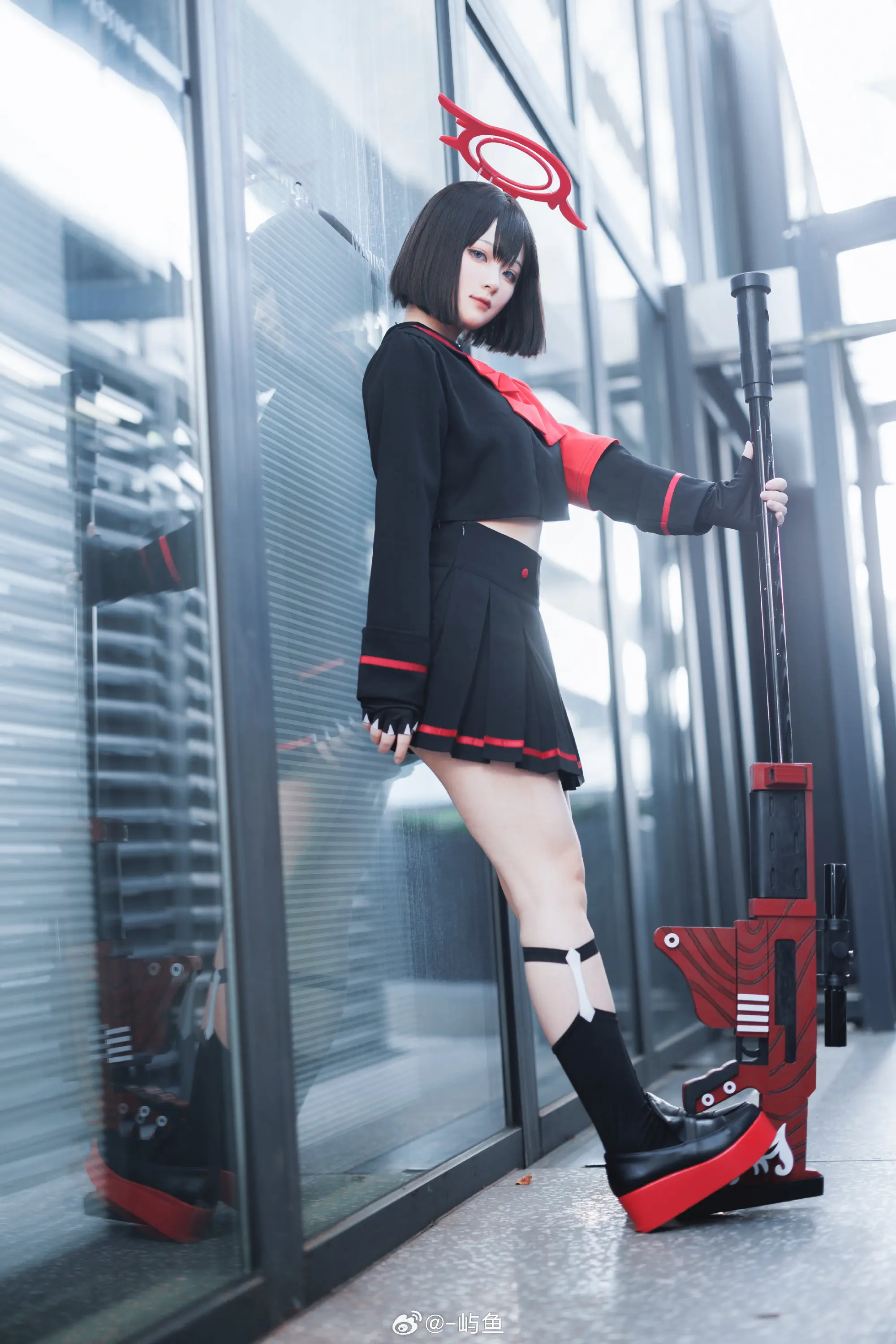 COSPLAY 蔚蓝档案 游场翅膀战损，请各位sensei见谅 @-屿鱼 COSPLAY-第9张