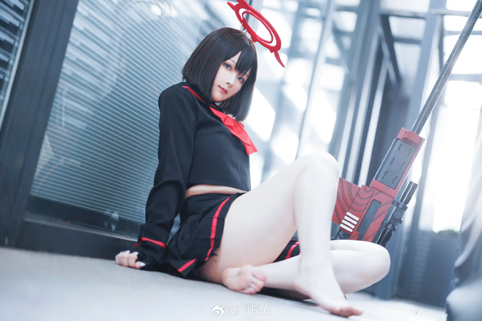 COSPLAY 蔚蓝档案 游场翅膀战损，请各位sensei见谅 @-屿鱼 COSPLAY-第10张